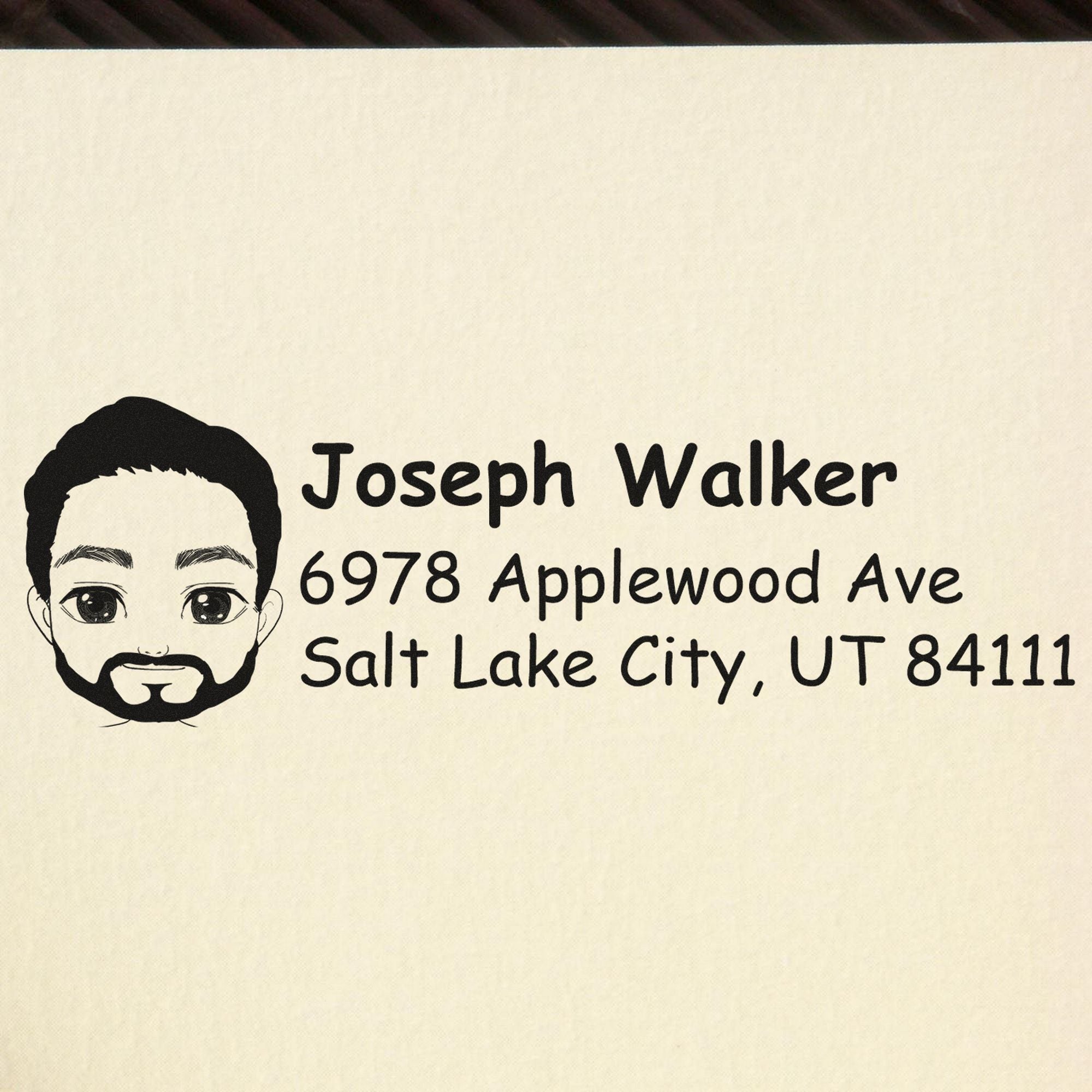 Mr Joseph Bitmoji Customized Address Stamp Pre-Inked