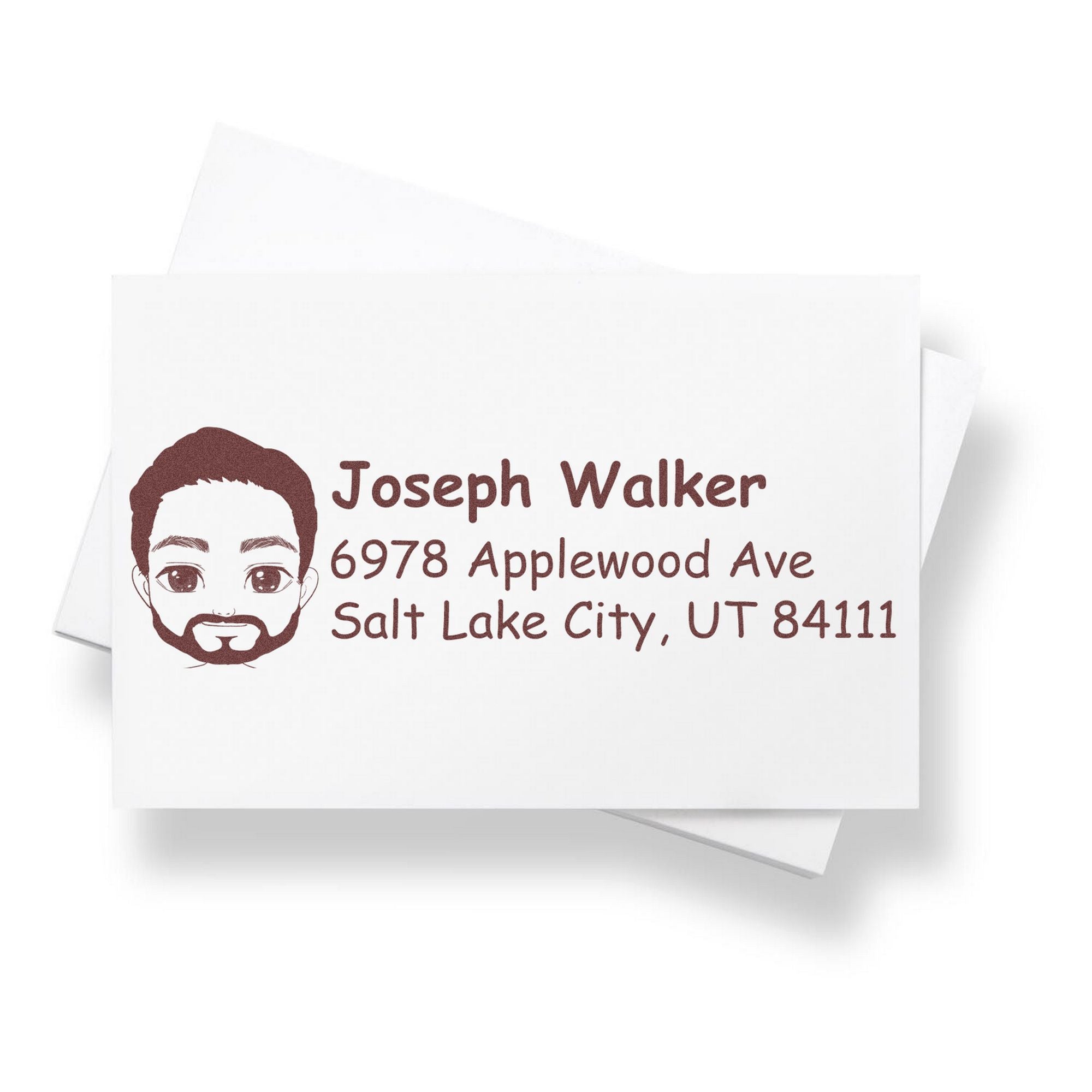 Mr Joseph Bitmoji Pre-Inked Address Stamp for House