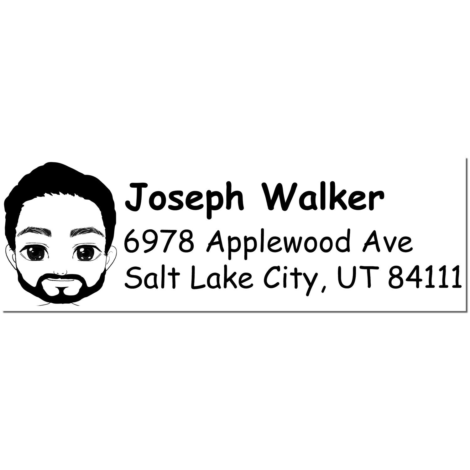 Mr Joseph Bitmoji Pre-Inked Address Stamp for House