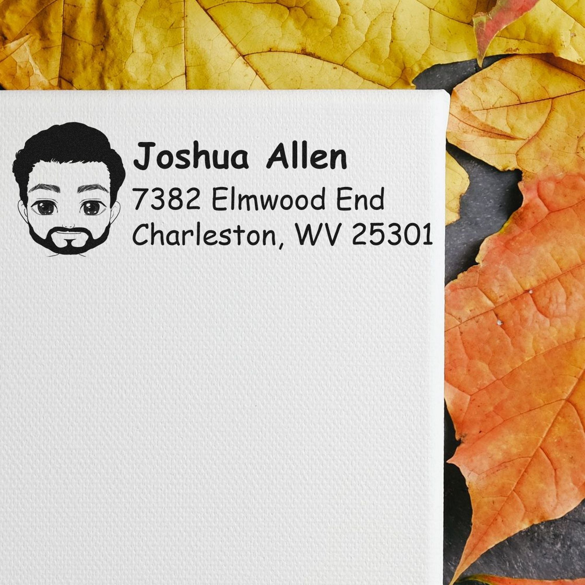 Mr Joshua Bitmoji Self-Inking Home Address Stamp