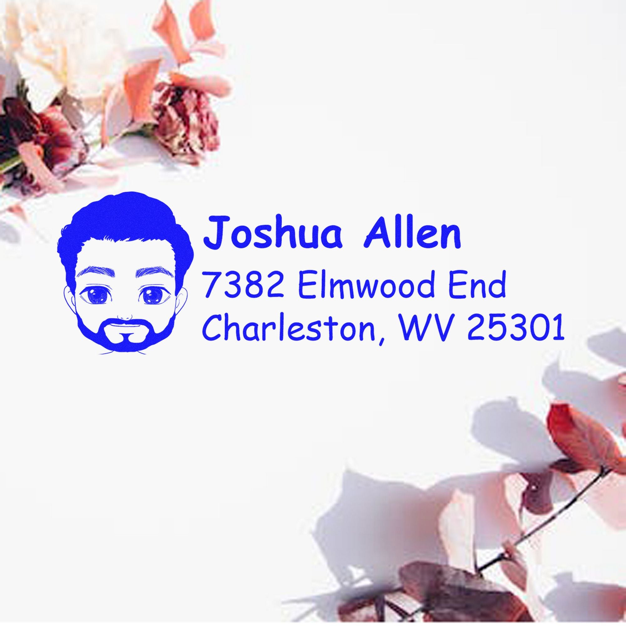 Wood Handle Mr Joshua Bitmoji Address Stamp