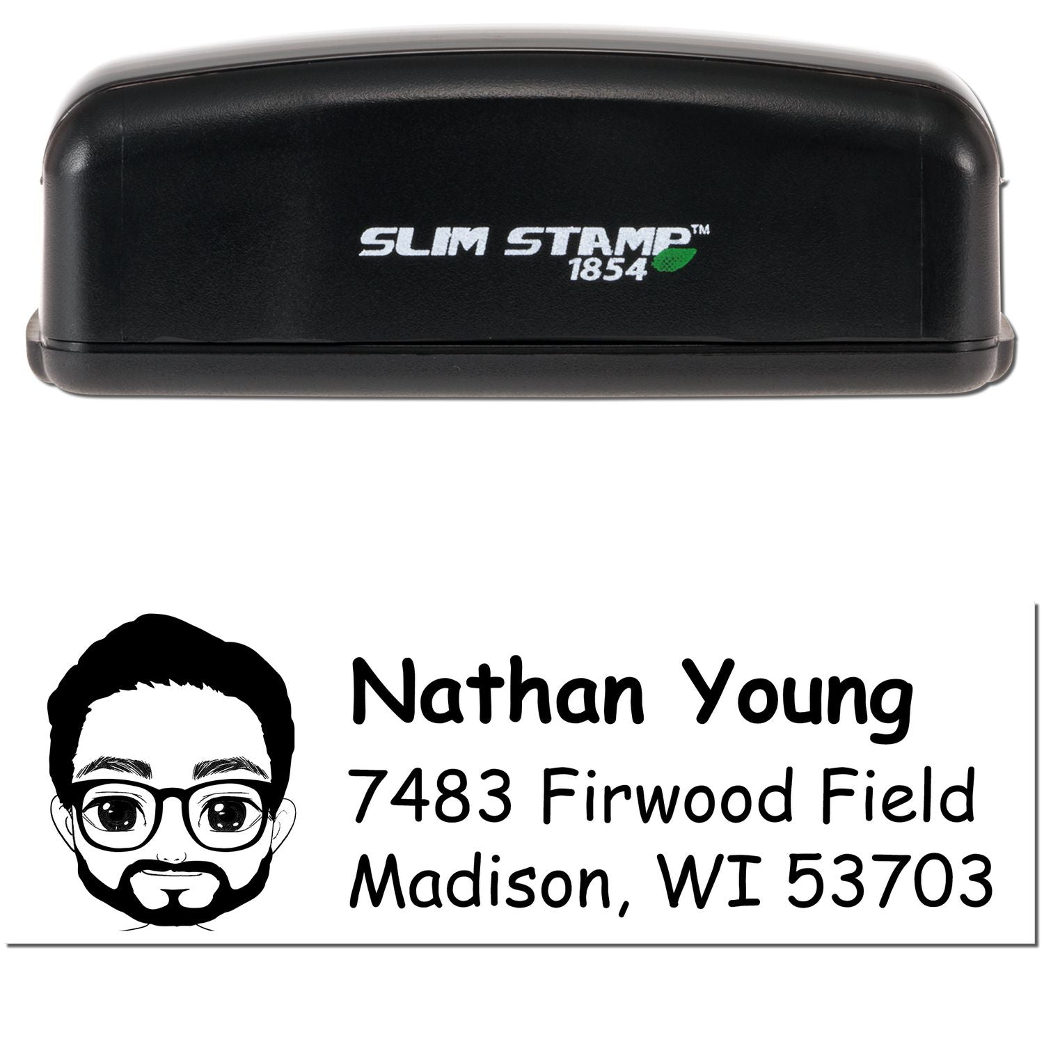 Mr Nathan Bitmoji Customized Address Stamp Pre-Inked