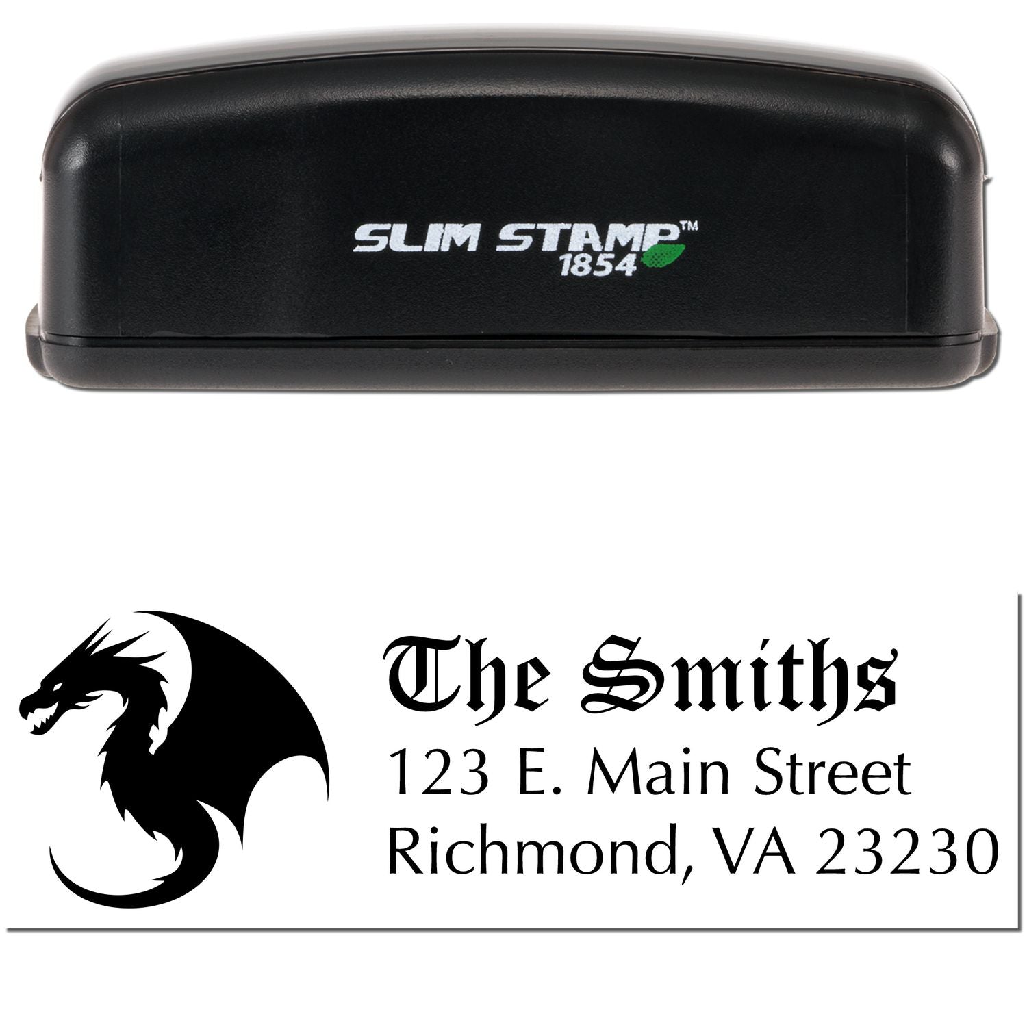 Slim Grimm Dragon Customized Mailing Address Stamp