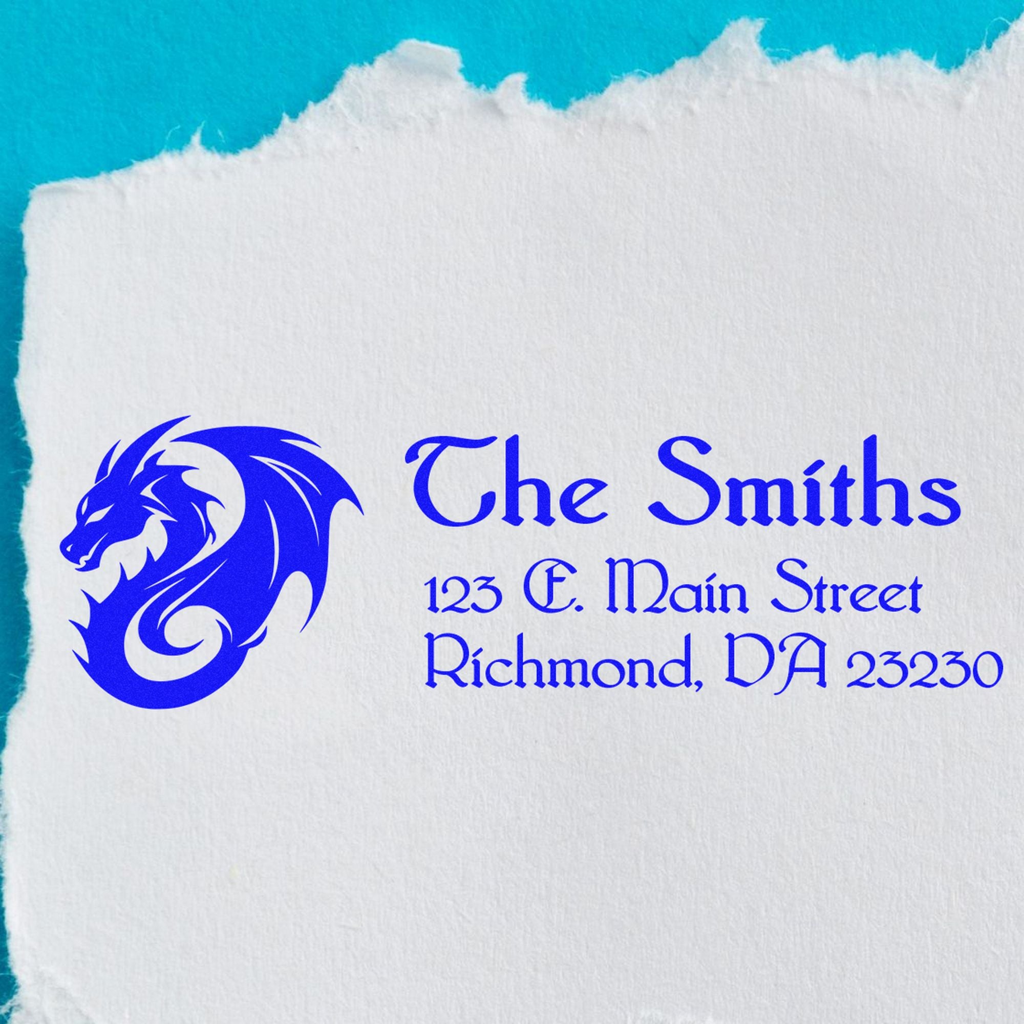 Smaug Dragon Custom Name and Address Rubber Stamp