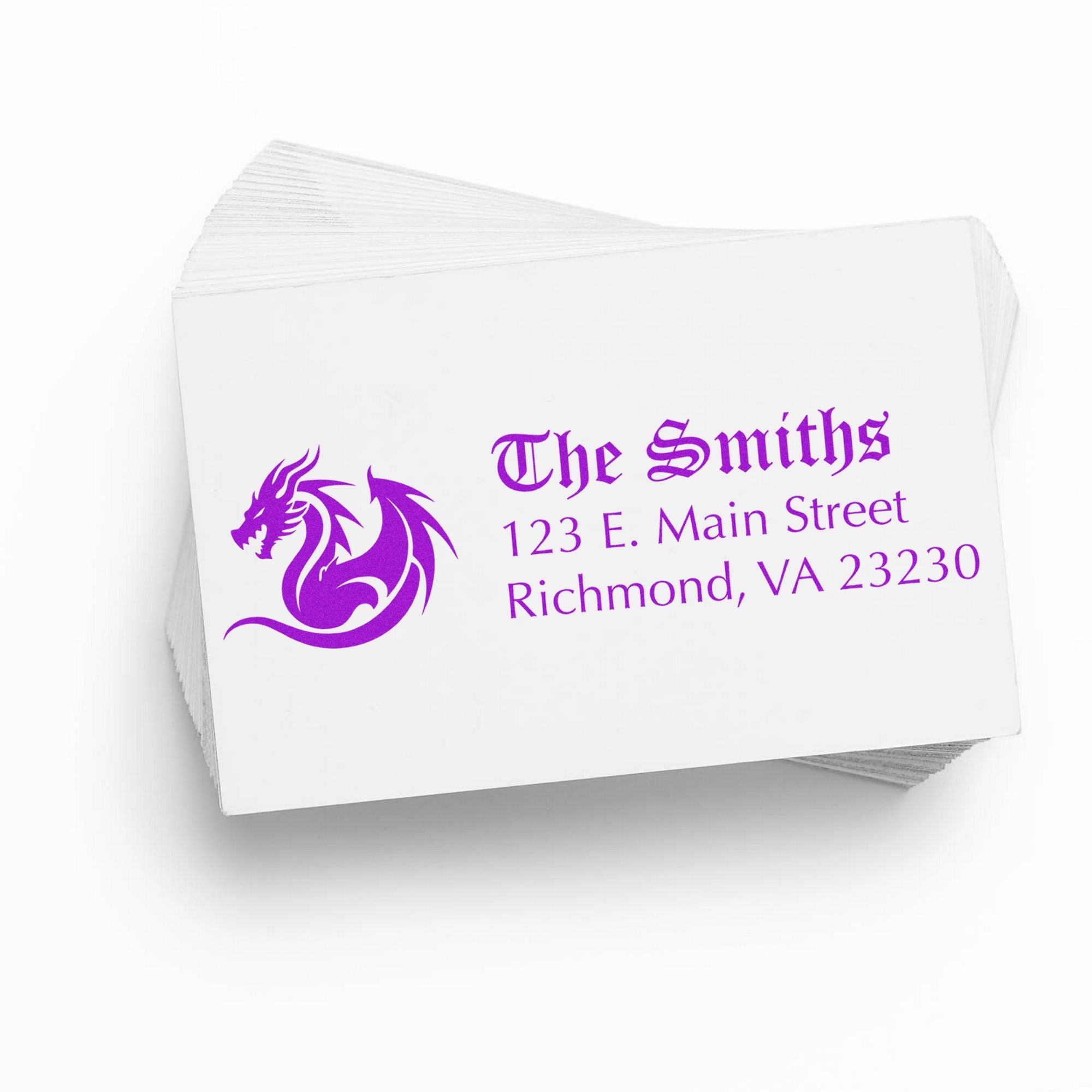 Slim Nebula Dragon Customized Home Address For Envelopes Stamp