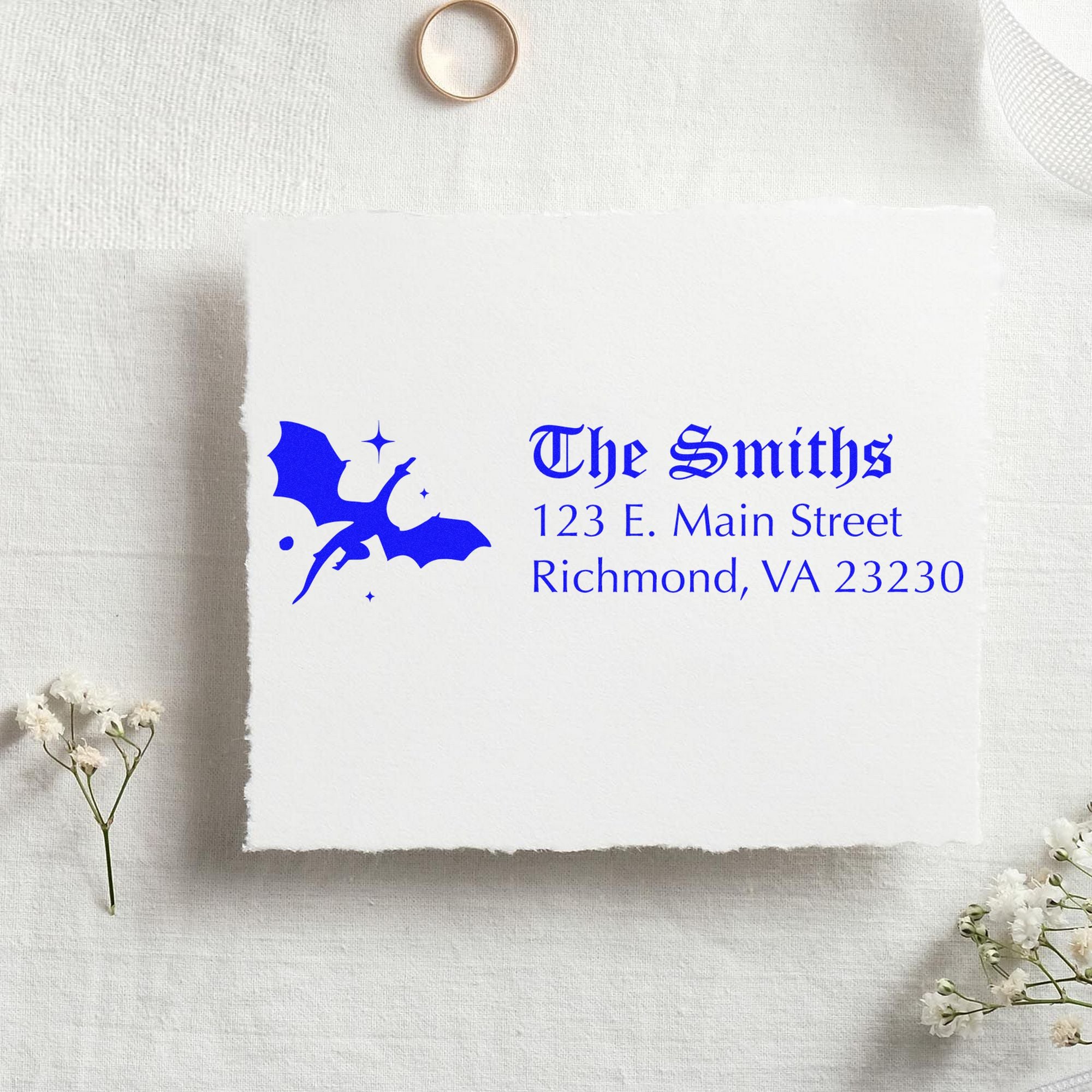 Self-Inking Maelstrom Dragon Personalized Home Address For Envelopes Stamp