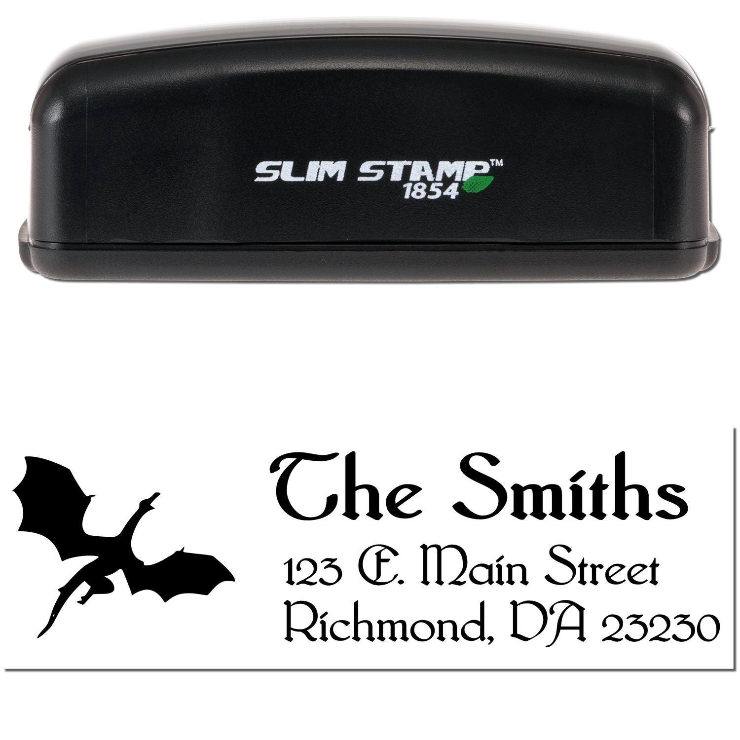Slim Thorn Dragon Customize Name and Address Stamp - Engineer Seal Stamps