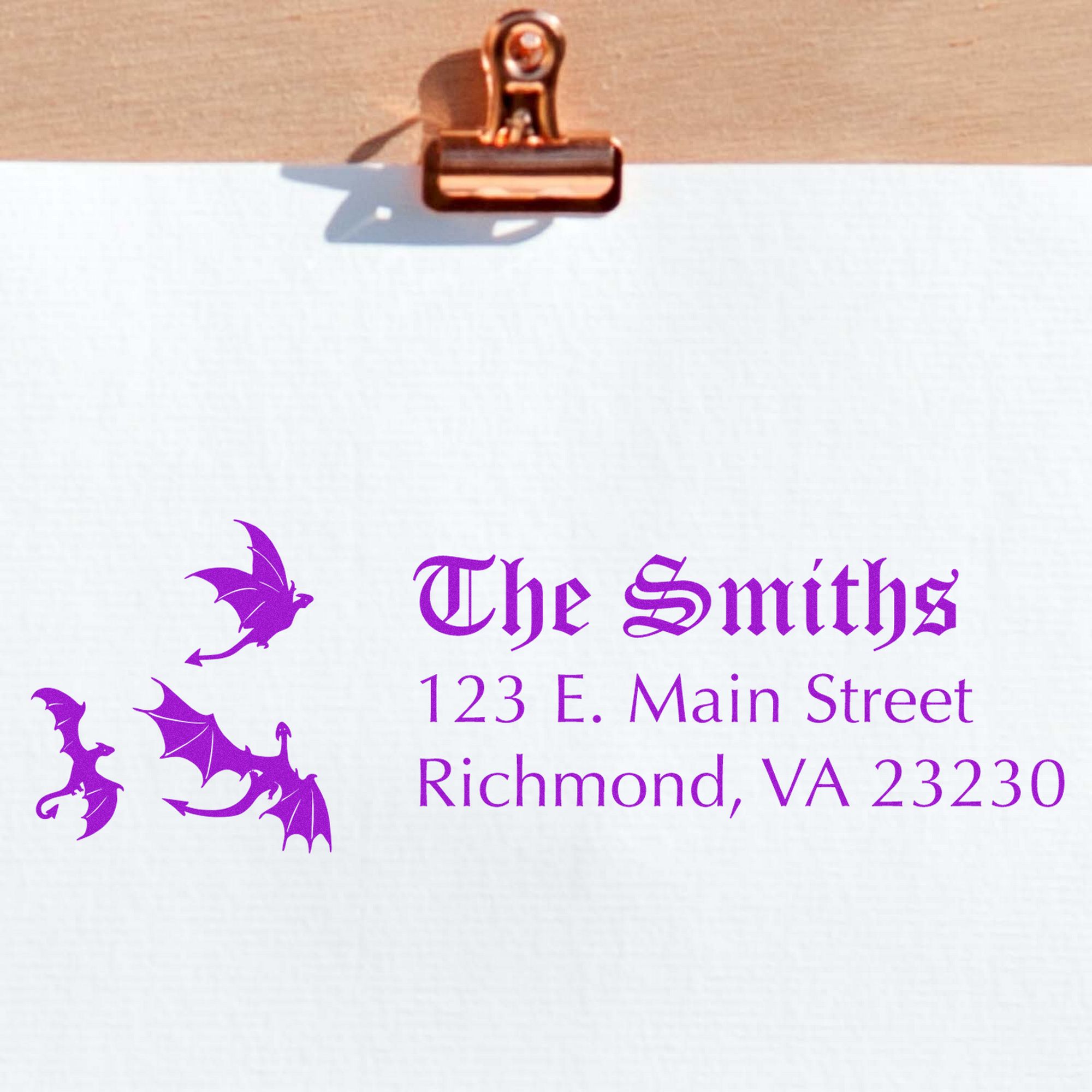 Slim Nemesis Dragon Customize Home Address For Envelopes Stamp