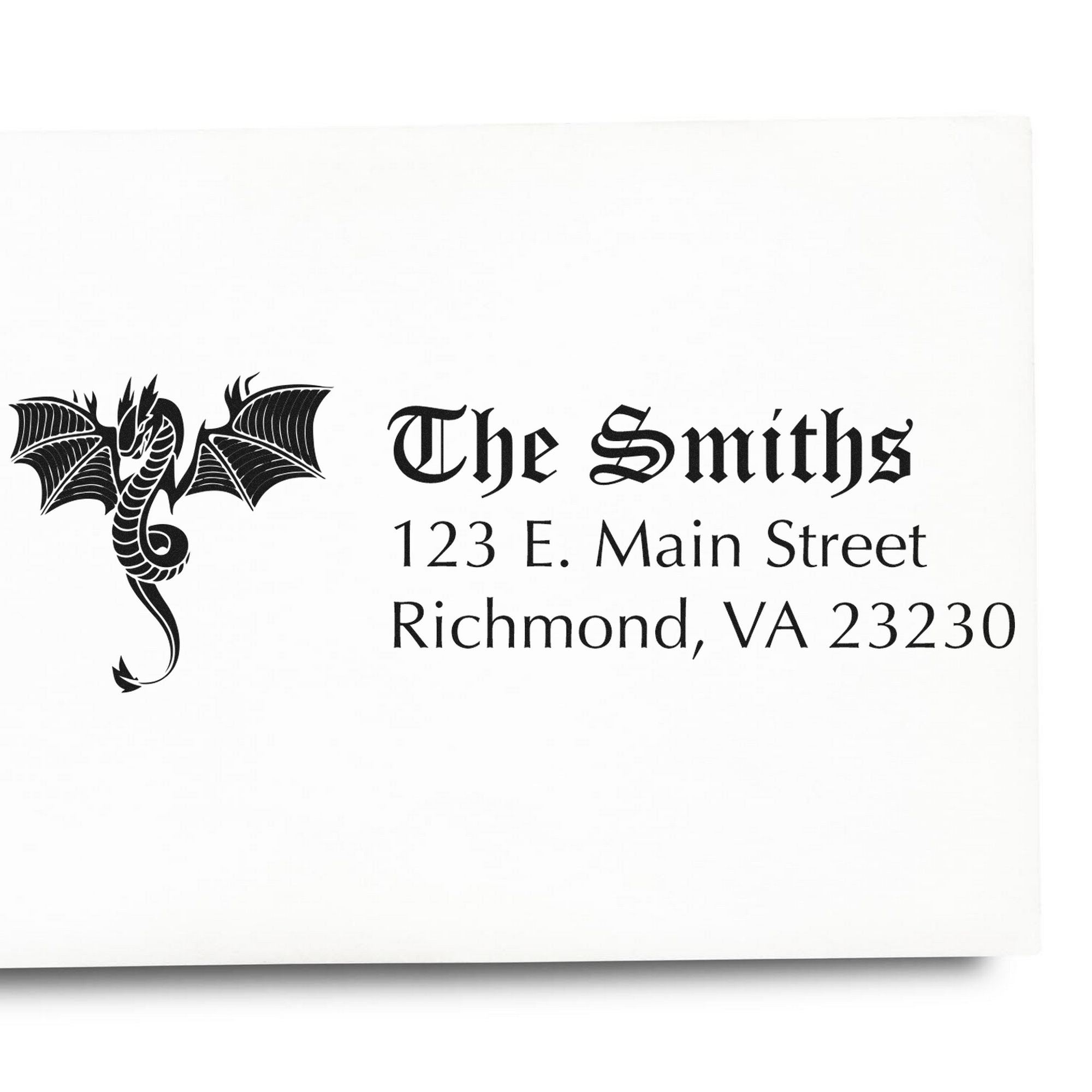 Slim Chaos Dragon Customizable Return Address Stamp