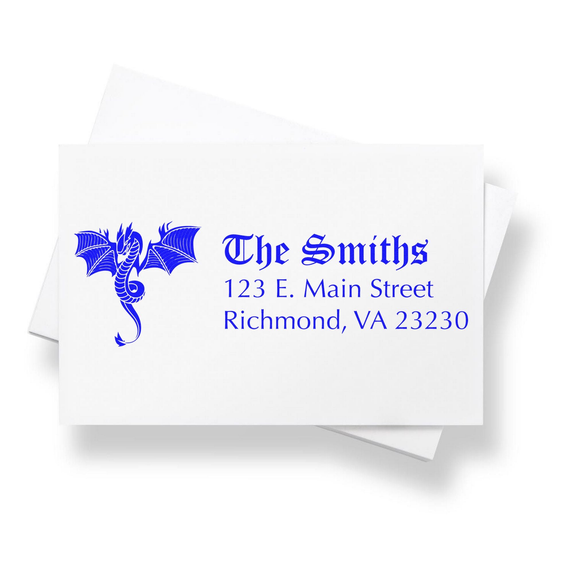 Chaos Dragon Handmade Mailing Address Rubber Stamp - Engineer Seal Stamps