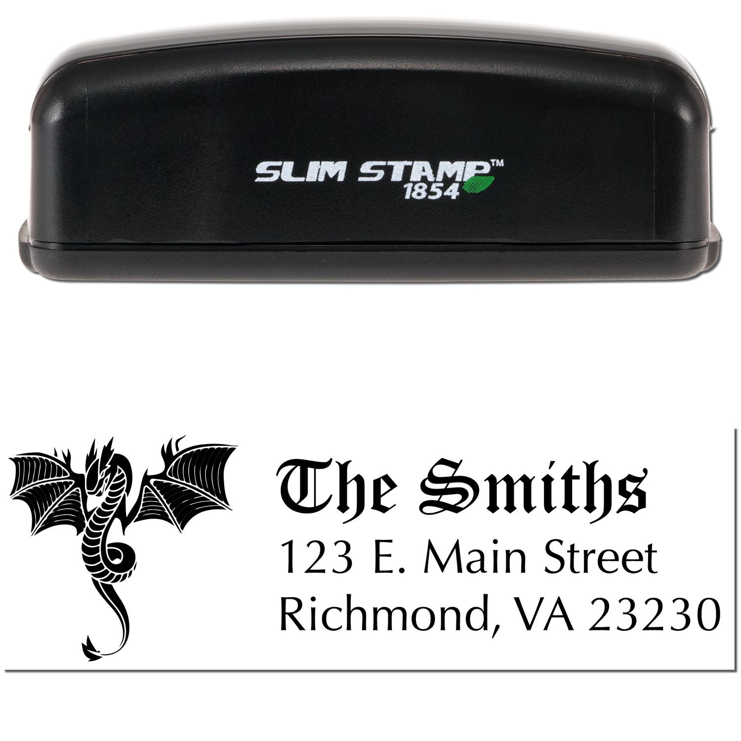 Slim Chaos Dragon Customizable Return Address Stamp