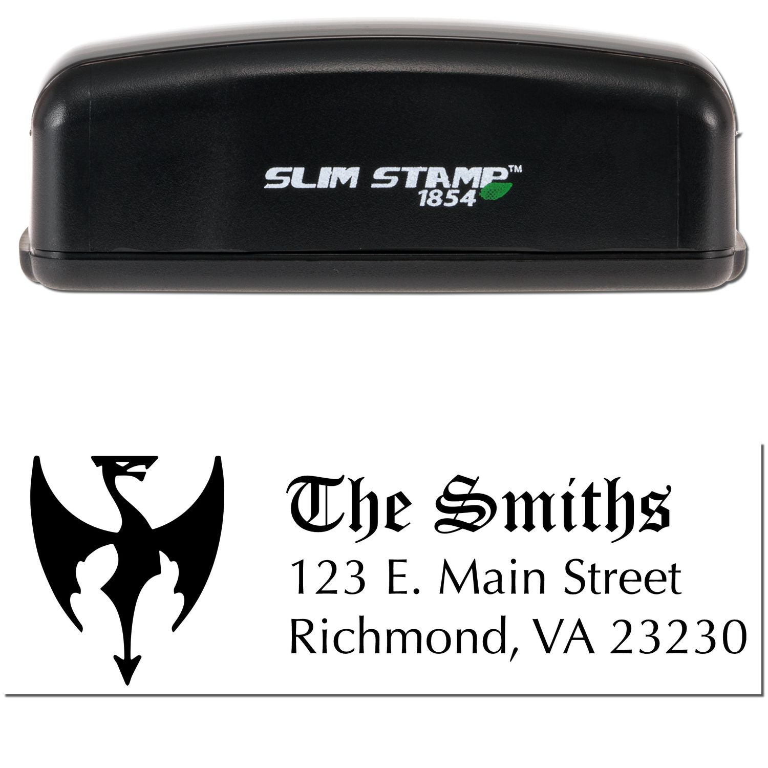 Slim Vandal Dragon Customizable Mailing Address Stamp