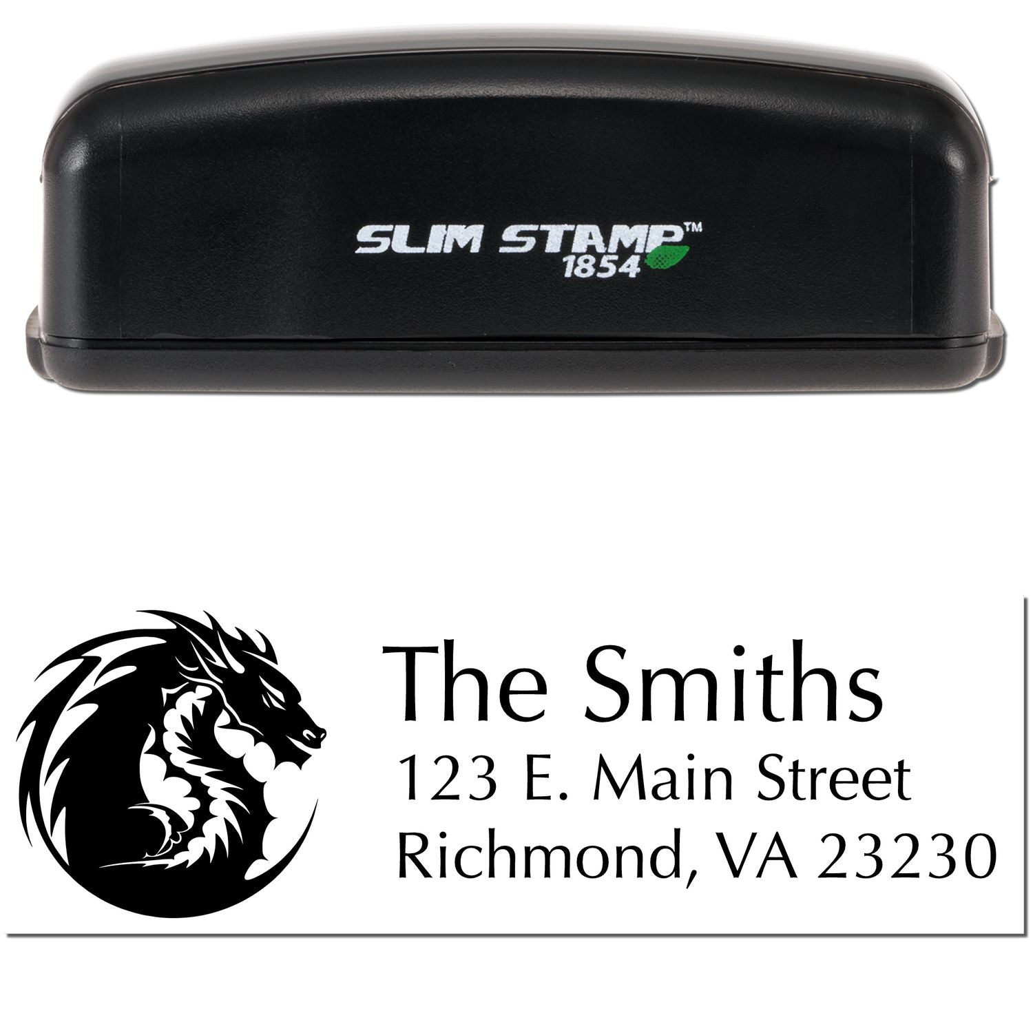 Slim Nightfall Dragon Customizable New Address Stamp