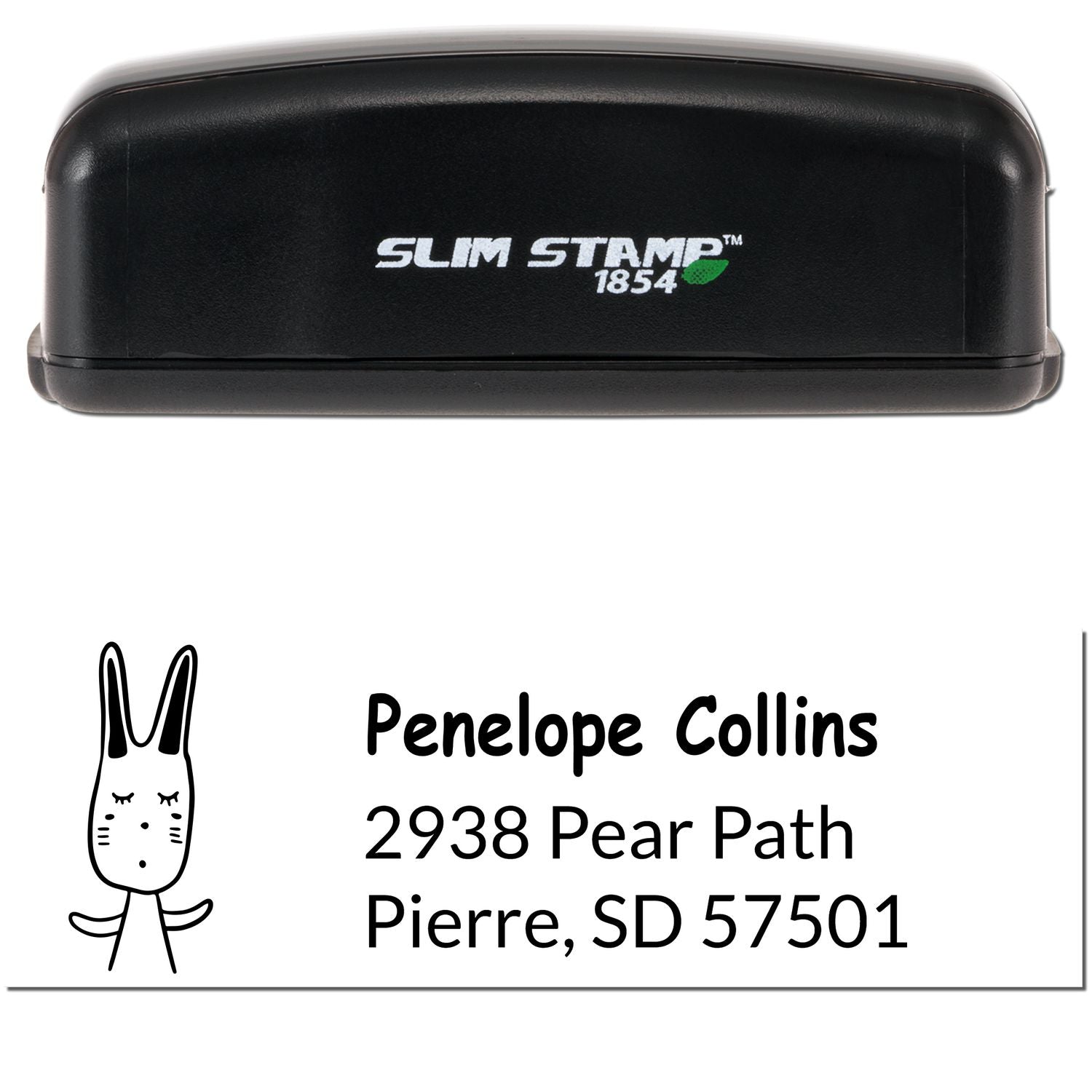 Slim Pre-Inked Bouncy Bunny Customize Return Address Stamp