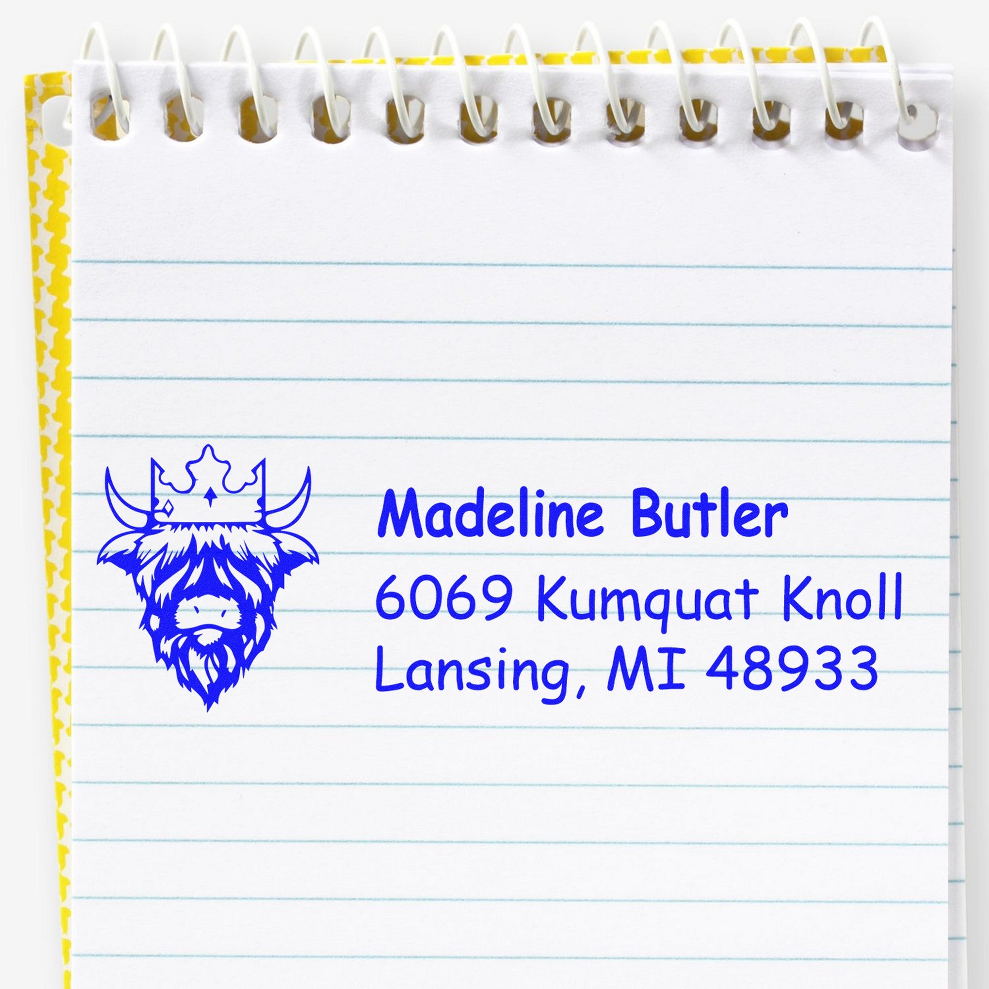 PSI Loyal Cow Custom Address Return Pre-Inked Stamp