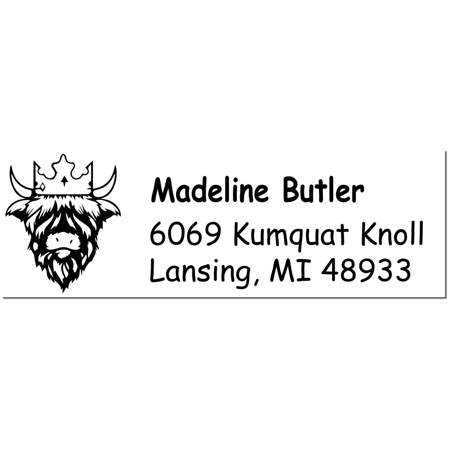 Loyal Cow Custom Mail Address Rubber Stamp