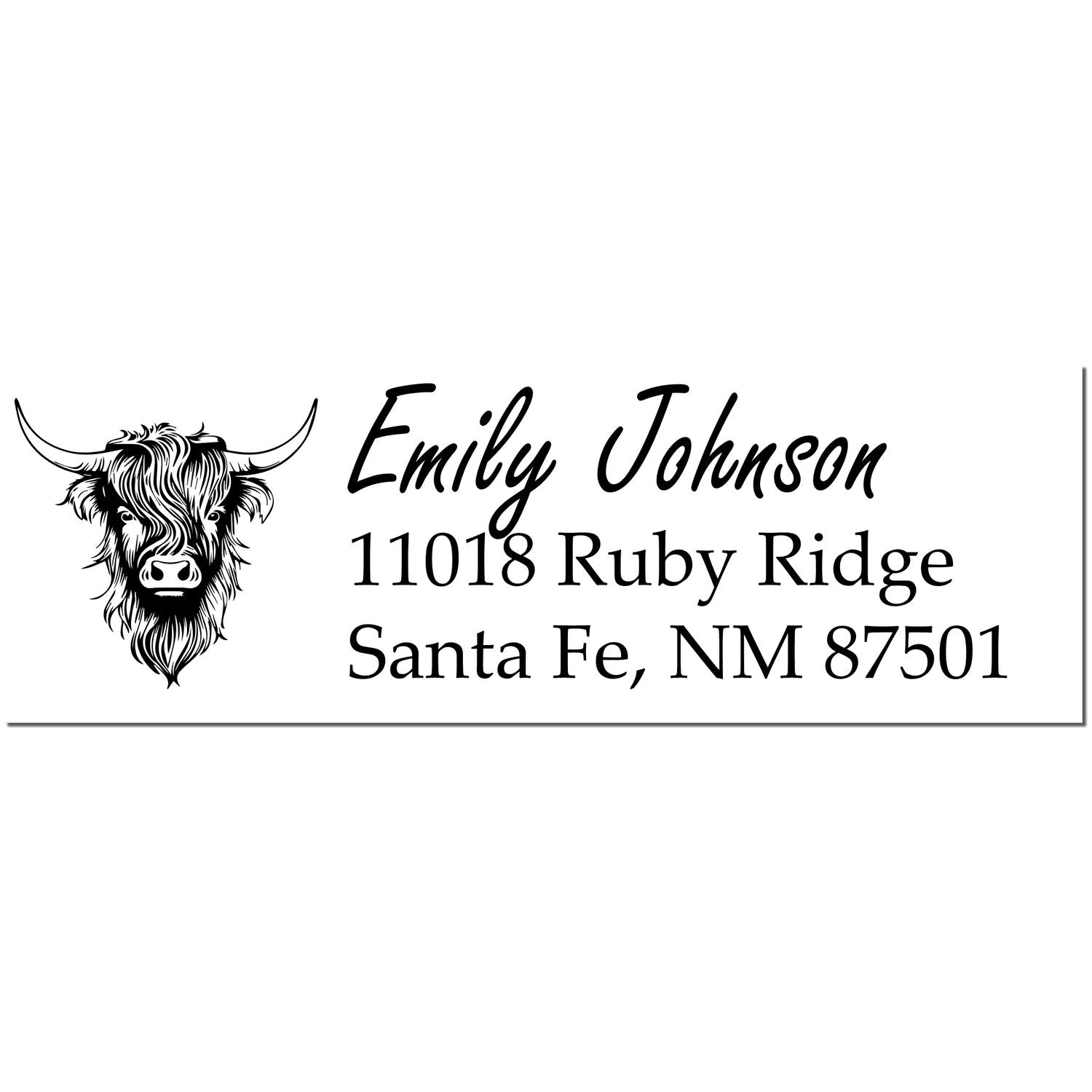 Holy Cow Customized Home Address Rubber Stamp