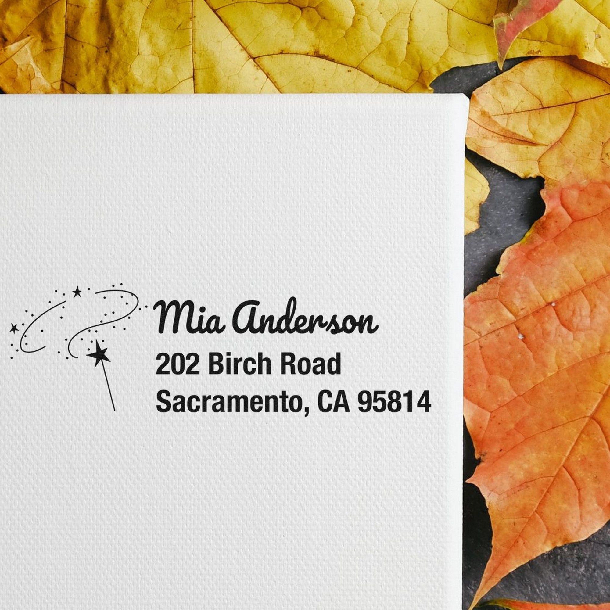 Mysterious Willowspark Fairy Personalized Address Rubber Stamp