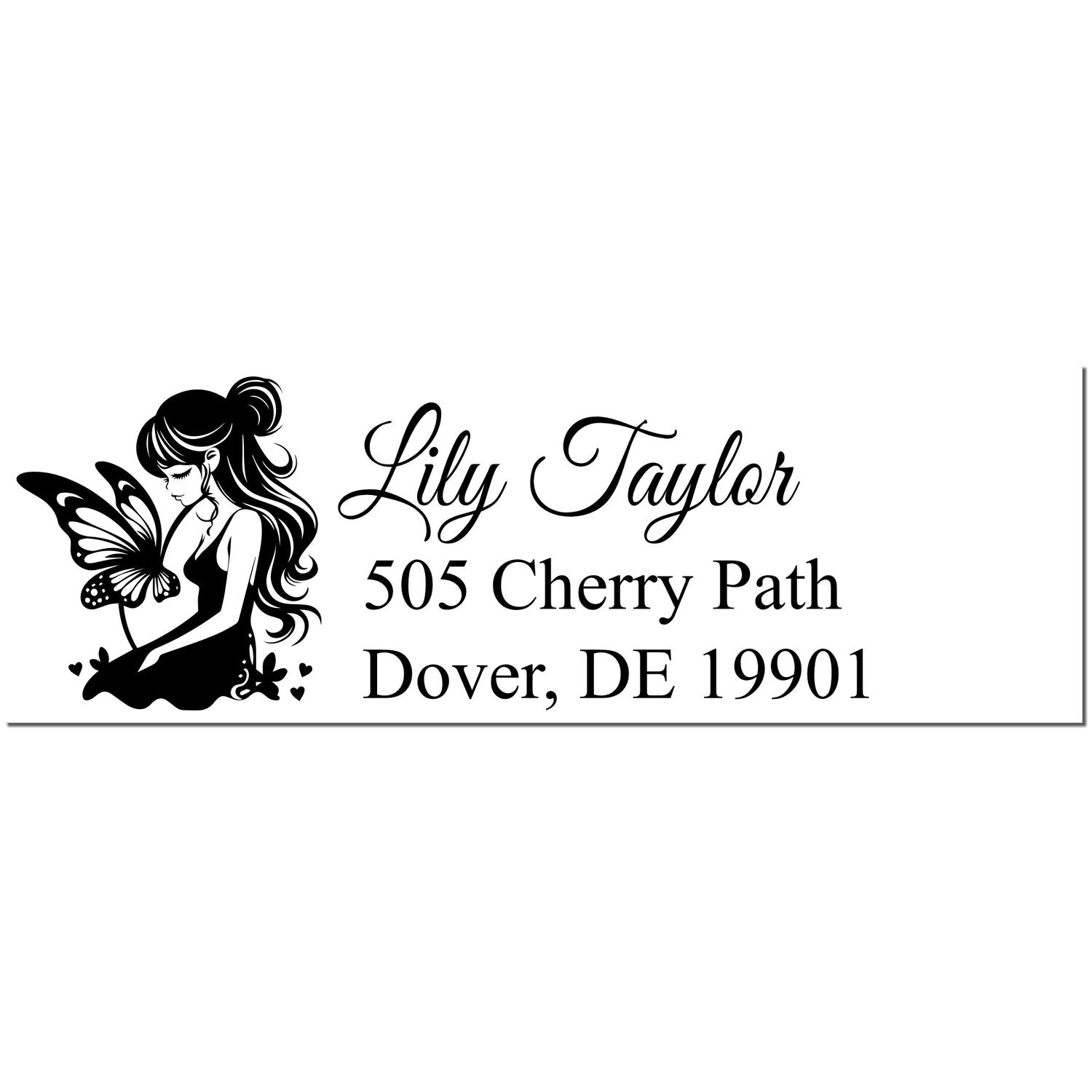 PSI Playful Ivytwirl Magical Fairy Customized Home Address Pre-Inked Stamp