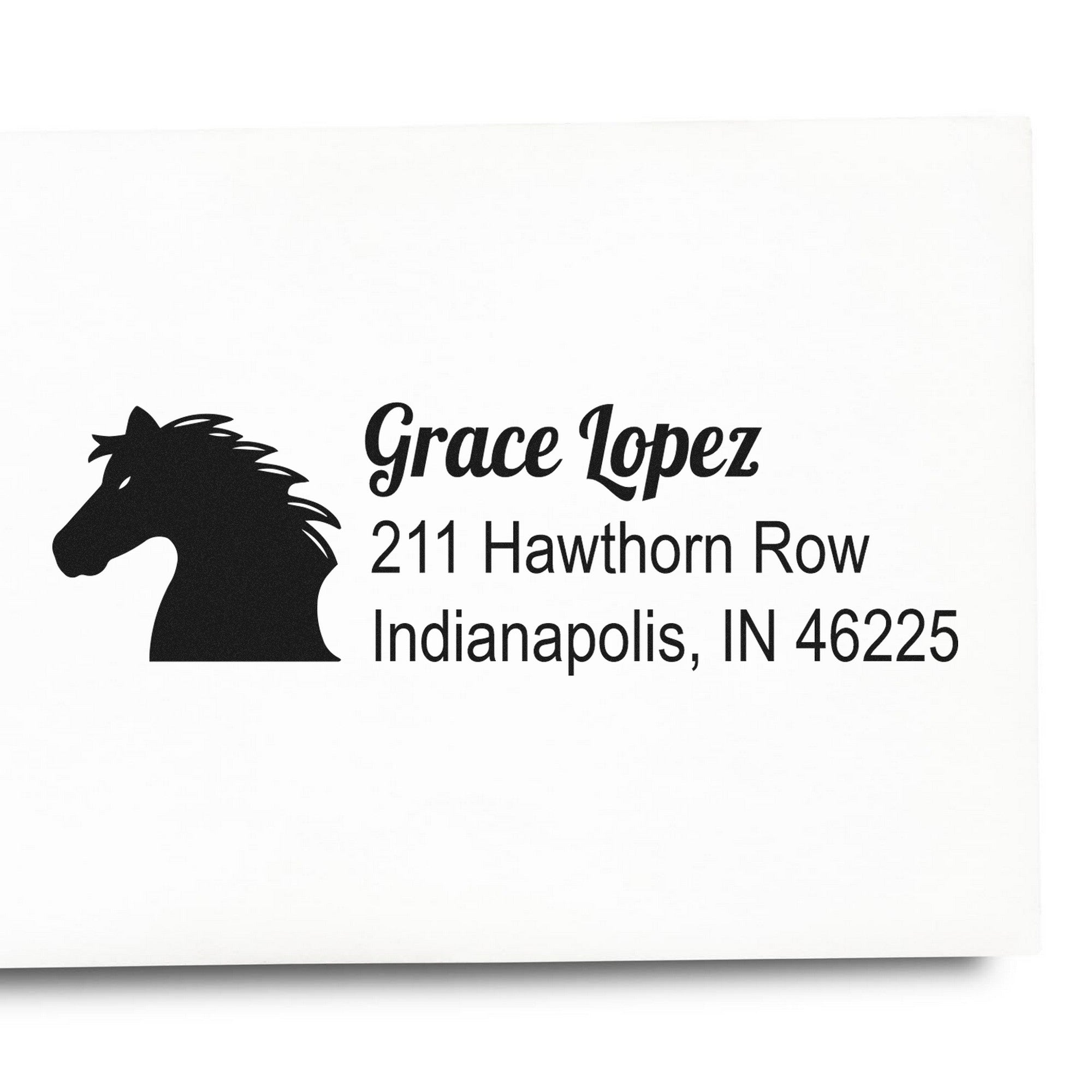 Swift Thunder Horse Customize Return Address Rubber Stamp