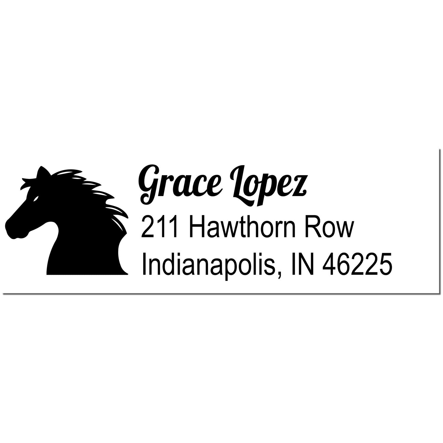 Self-Inking Swift Thunder Equestrian Custom Home Address For Envelopes Stamp