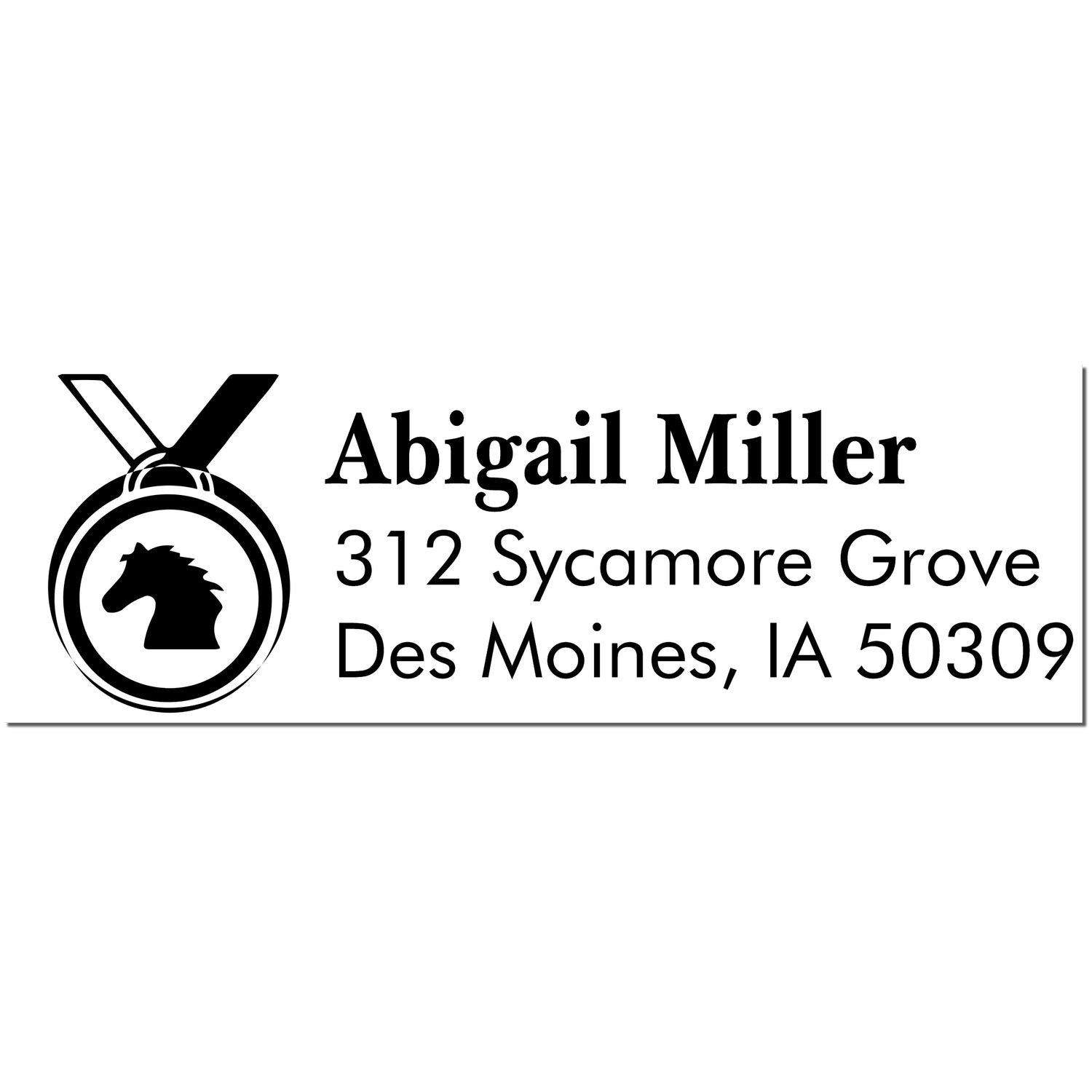 Self-Inking Best In Show Equestrian Custom Address Label Stamp