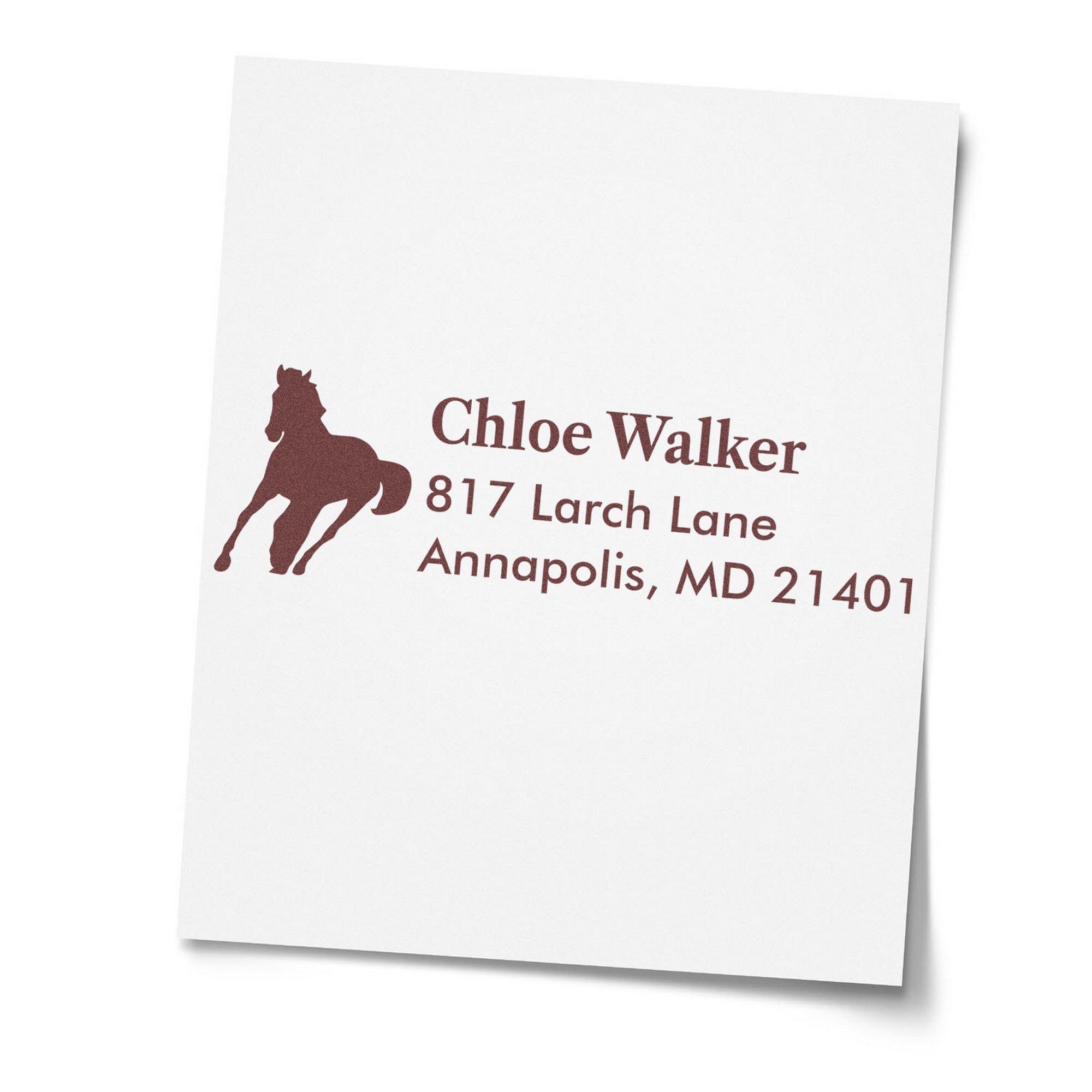 Steady Clipper Horse Customize Mailing Address Rubber Stamp