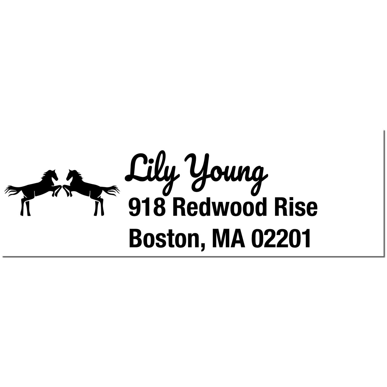 Self-Inking Brave Warriors Equestrian Customized Home Address Stamp