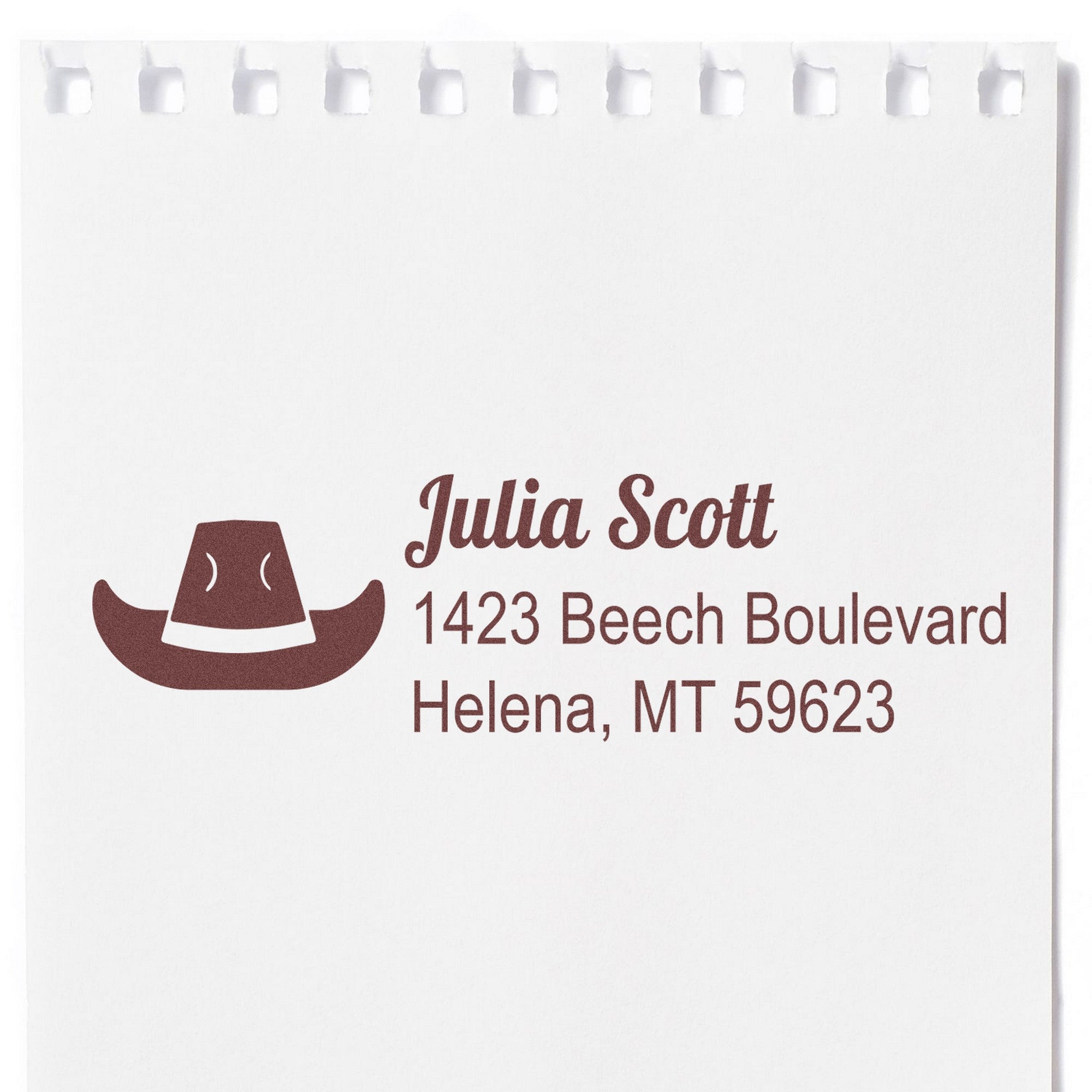 Self-Inking Hats Off To You Equestrian Customized Home Address For Envelopes Stamp