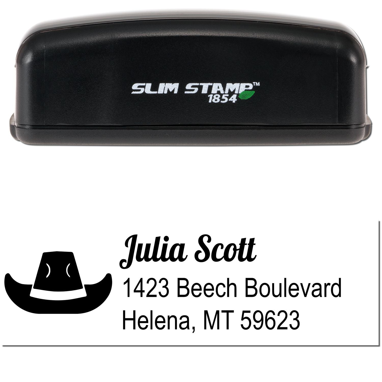 Slim Pre-Inked Hats Off To You Horse Customize Mail Stamp