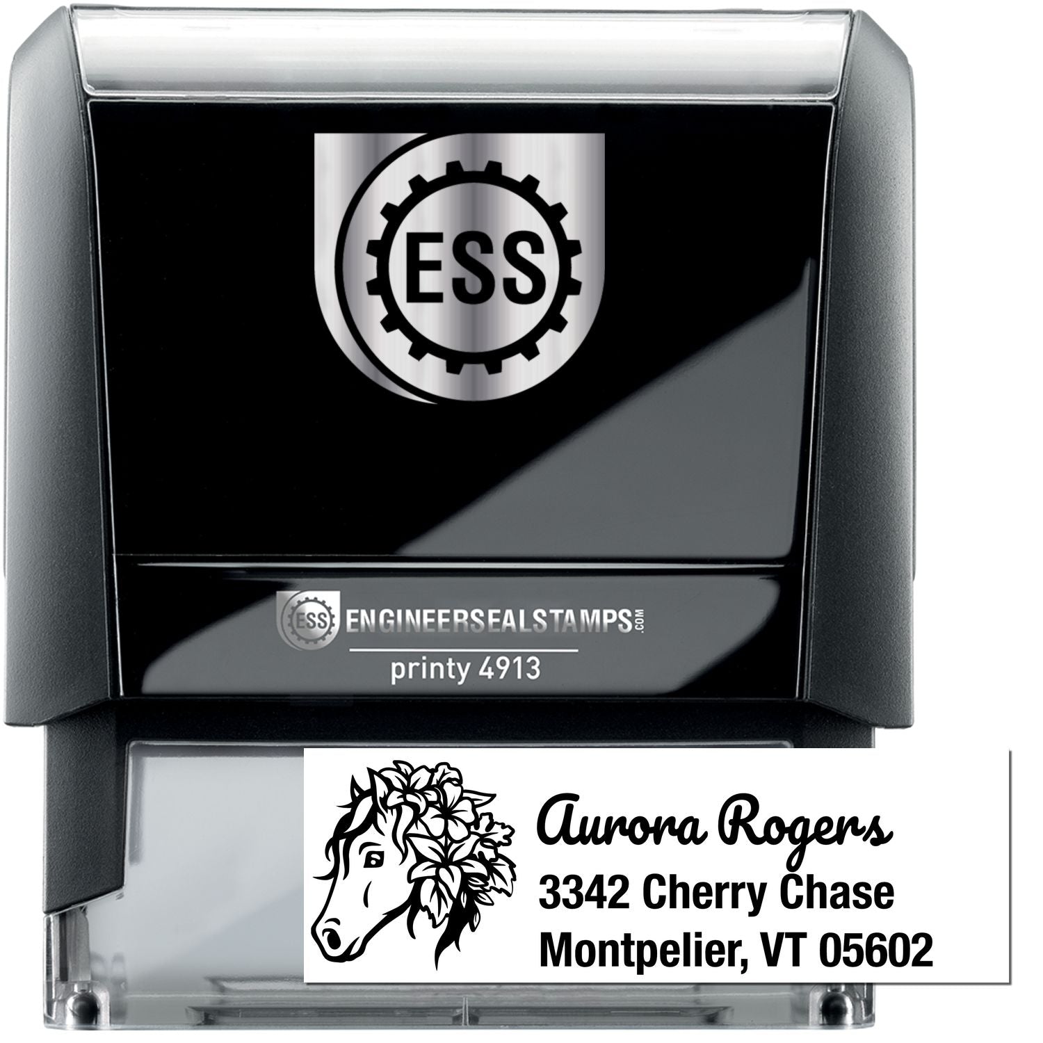 Self-Inking Proud Prince Equestrian Customize Home Address Stamp