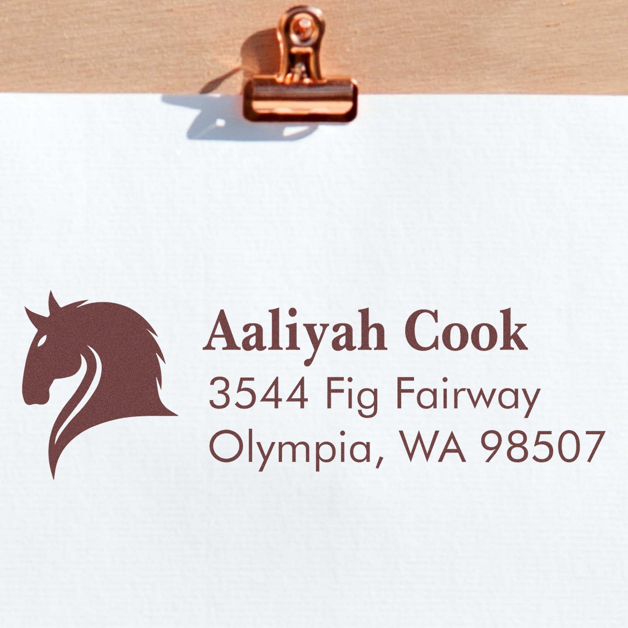 Self-Inking Velvet Duchess Equestrian Customize Mailing Address Stamp