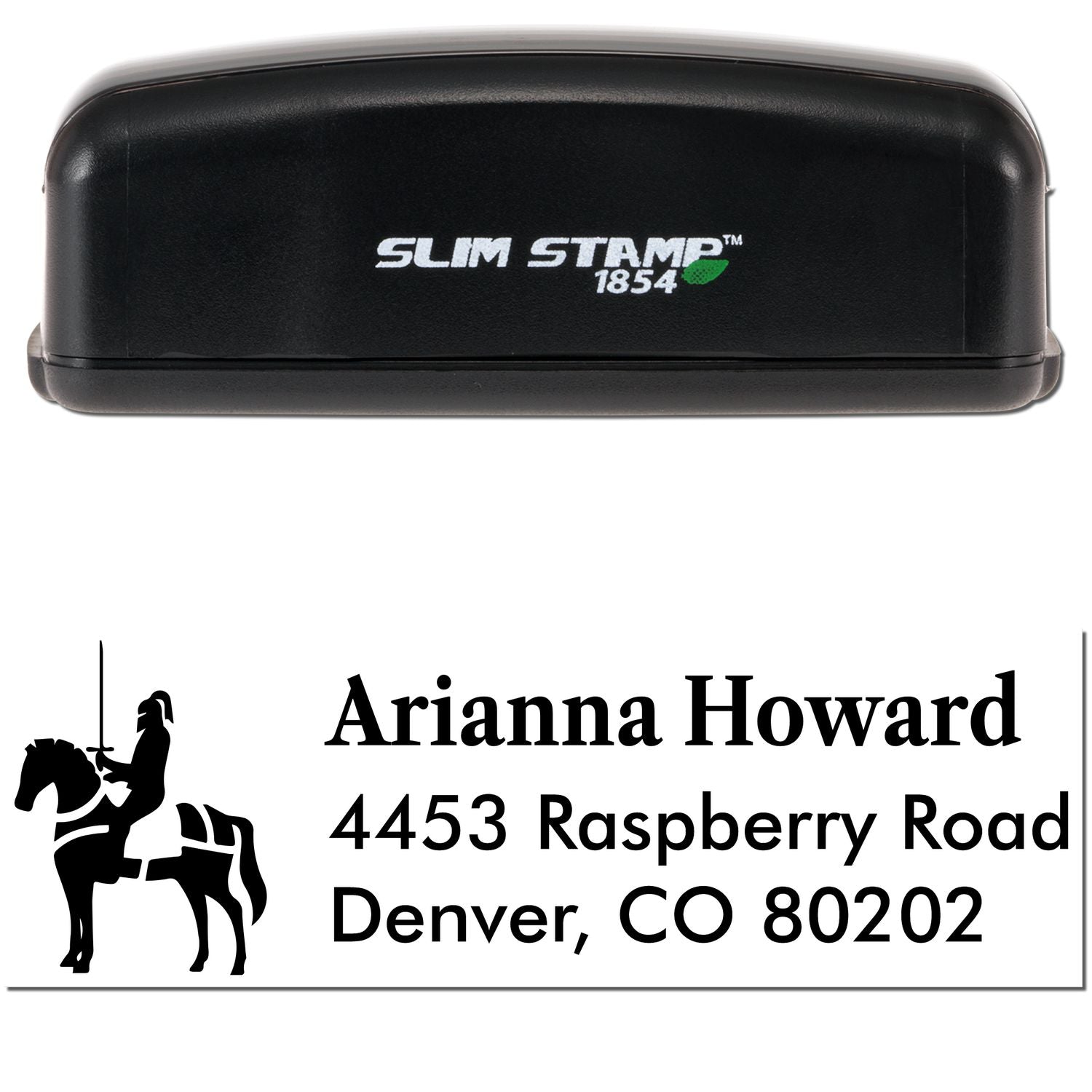 Slim Pre-Inked Thundering Hooves Horse Personalized Home Address For Envelopes Stamp