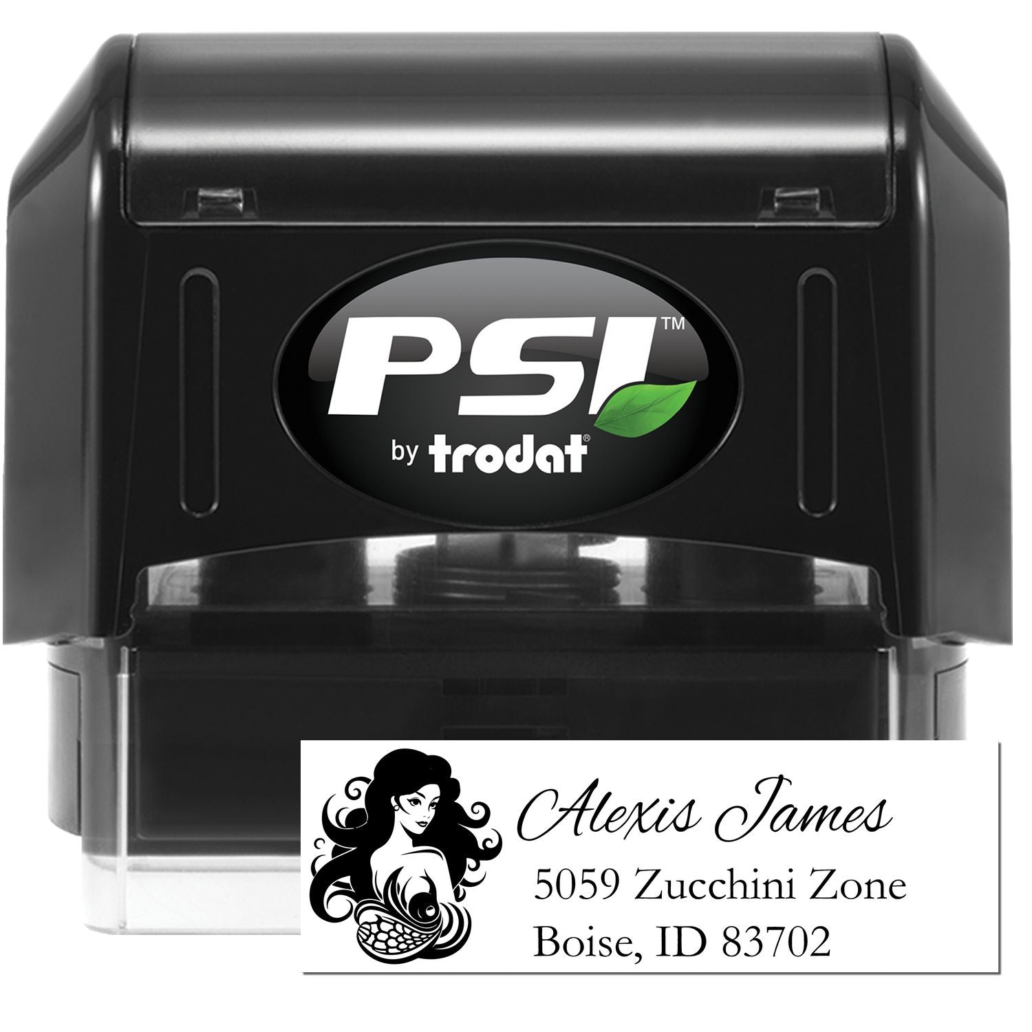 PSI Pearl Princess Customized Mailing Address Pre-Inked Stamp