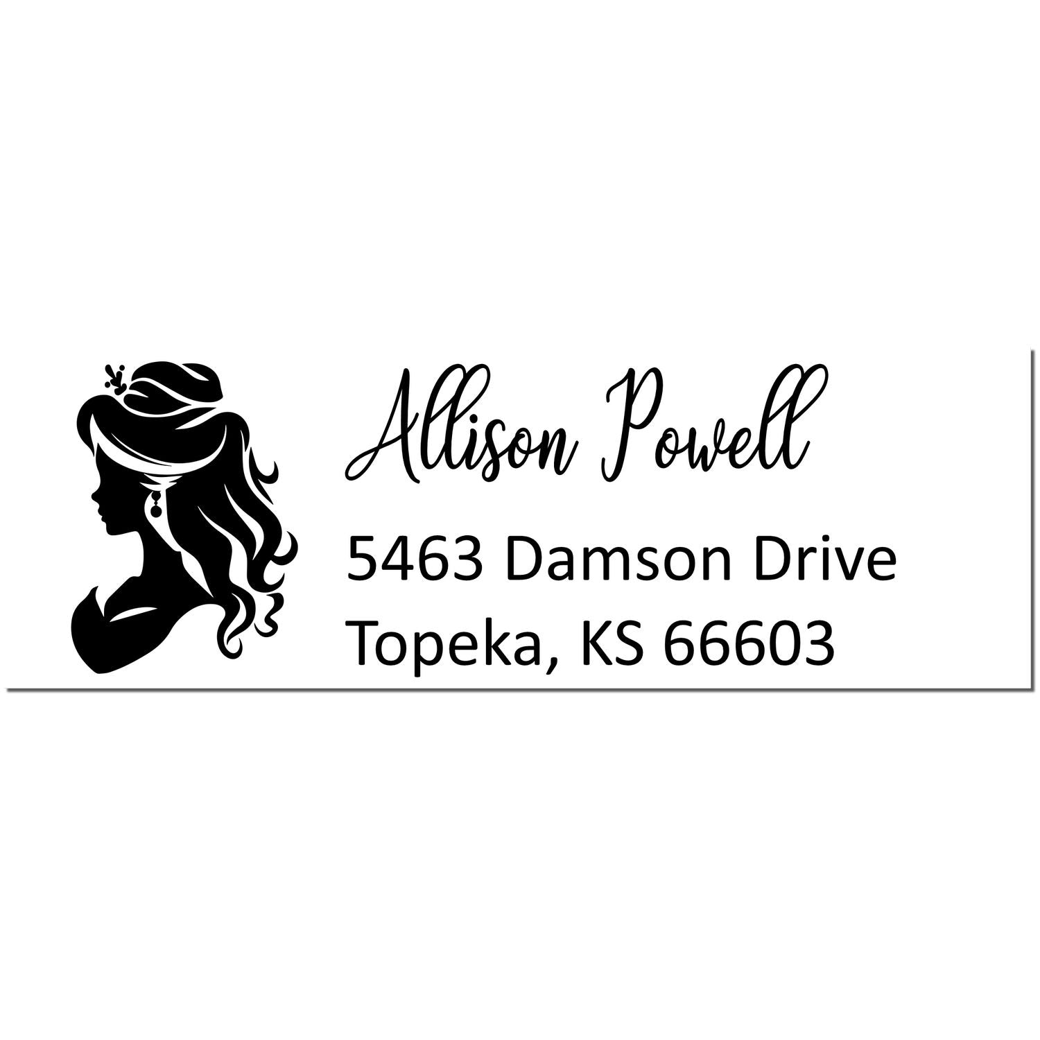 PSI Mystical Ariadne Princess Personalized Address Label Pre-Inked Stamp