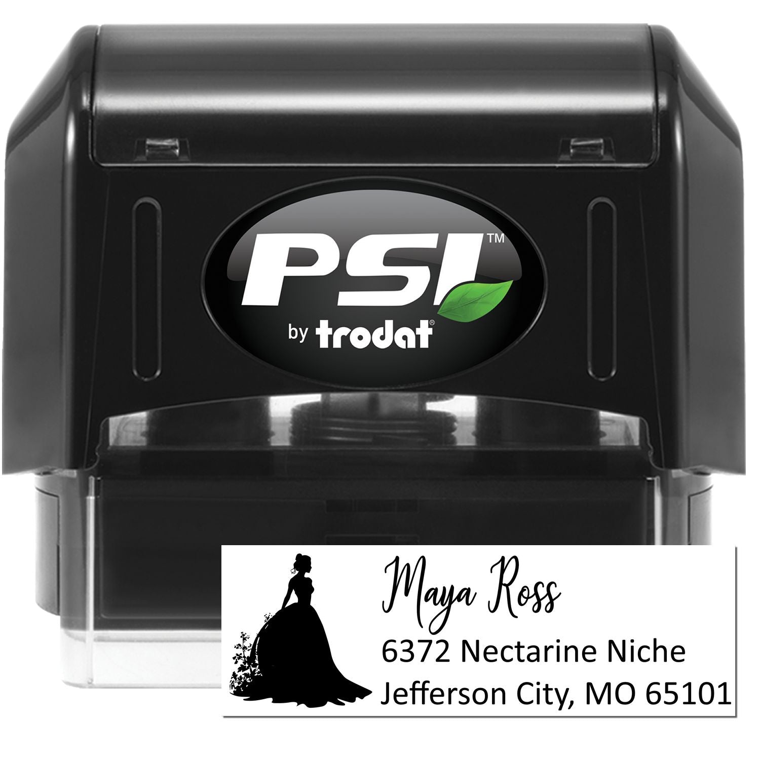 PSI Delicate Amara Princess Custom Mail Address Pre-Inked Stamp