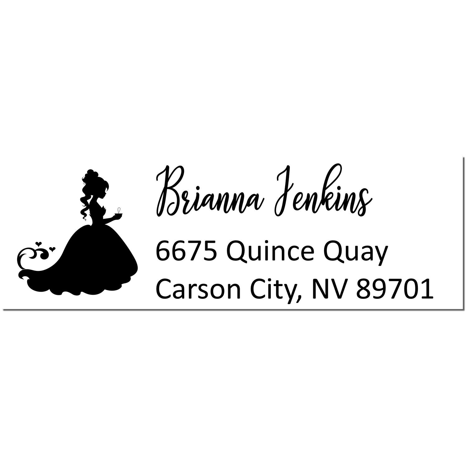 Self-Inking Luminous Lucinda Princess Personalized Mailing Stamp