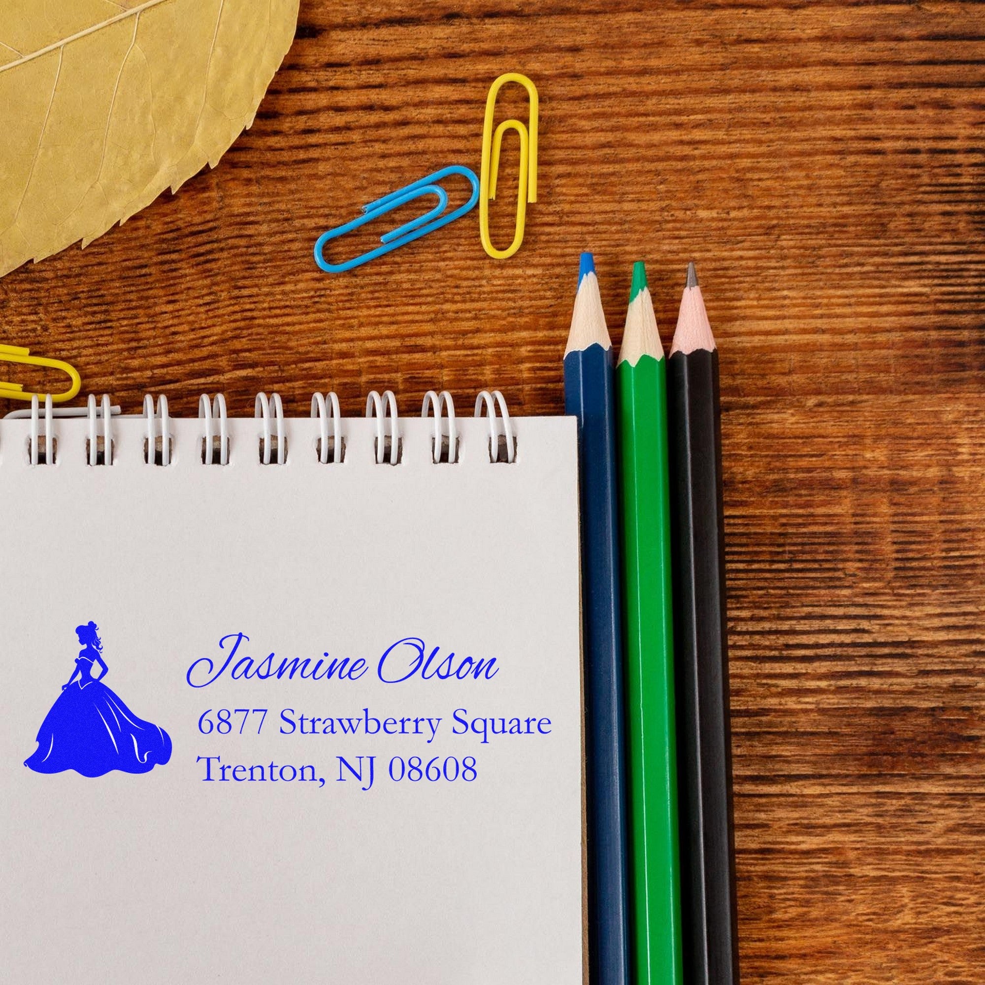 Self-Inking Fierce Rowena Princess Personalized Home Address Stamp