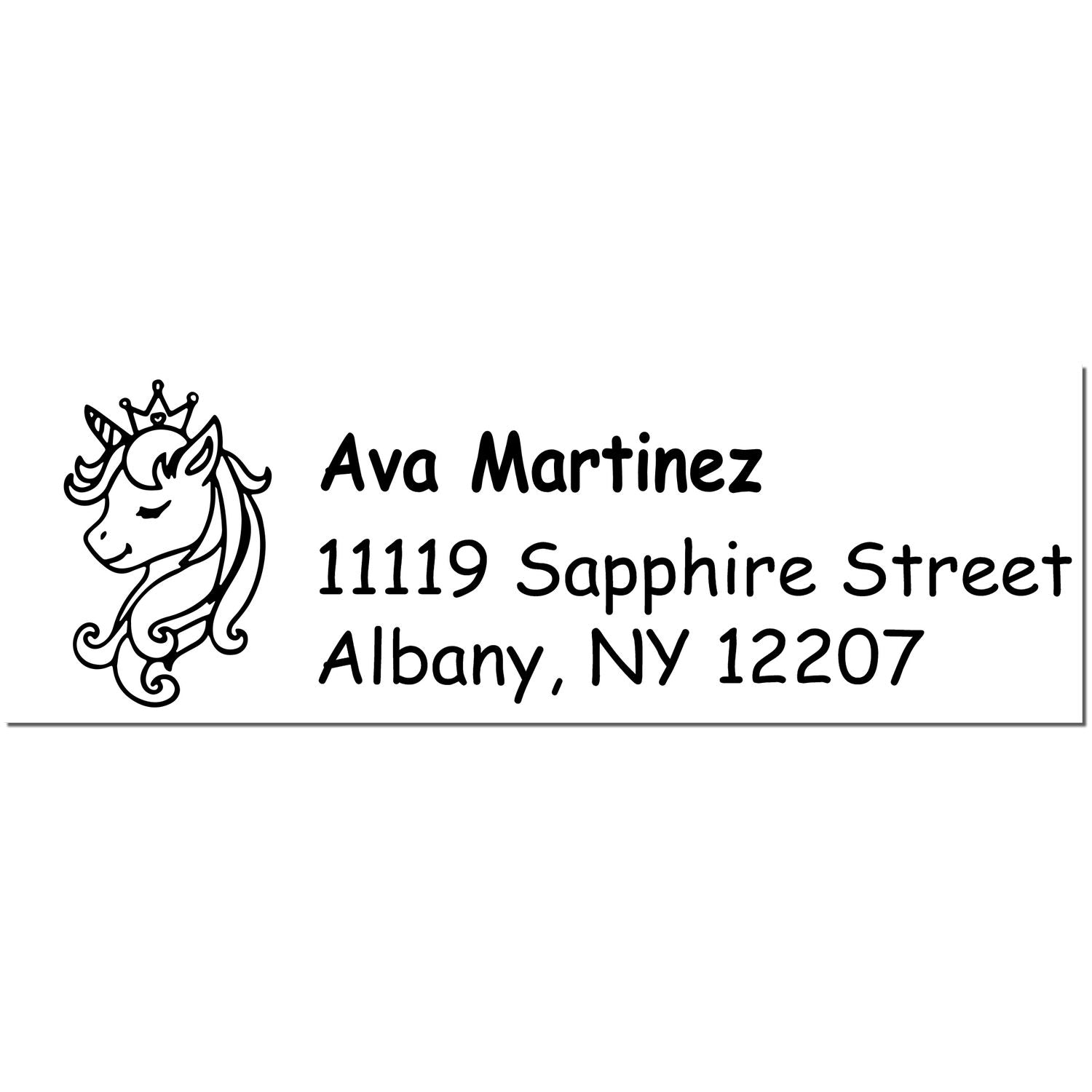 Self-Inking Sapphire Sapphireglow Magical Unicorn Custom Return Address Stamp