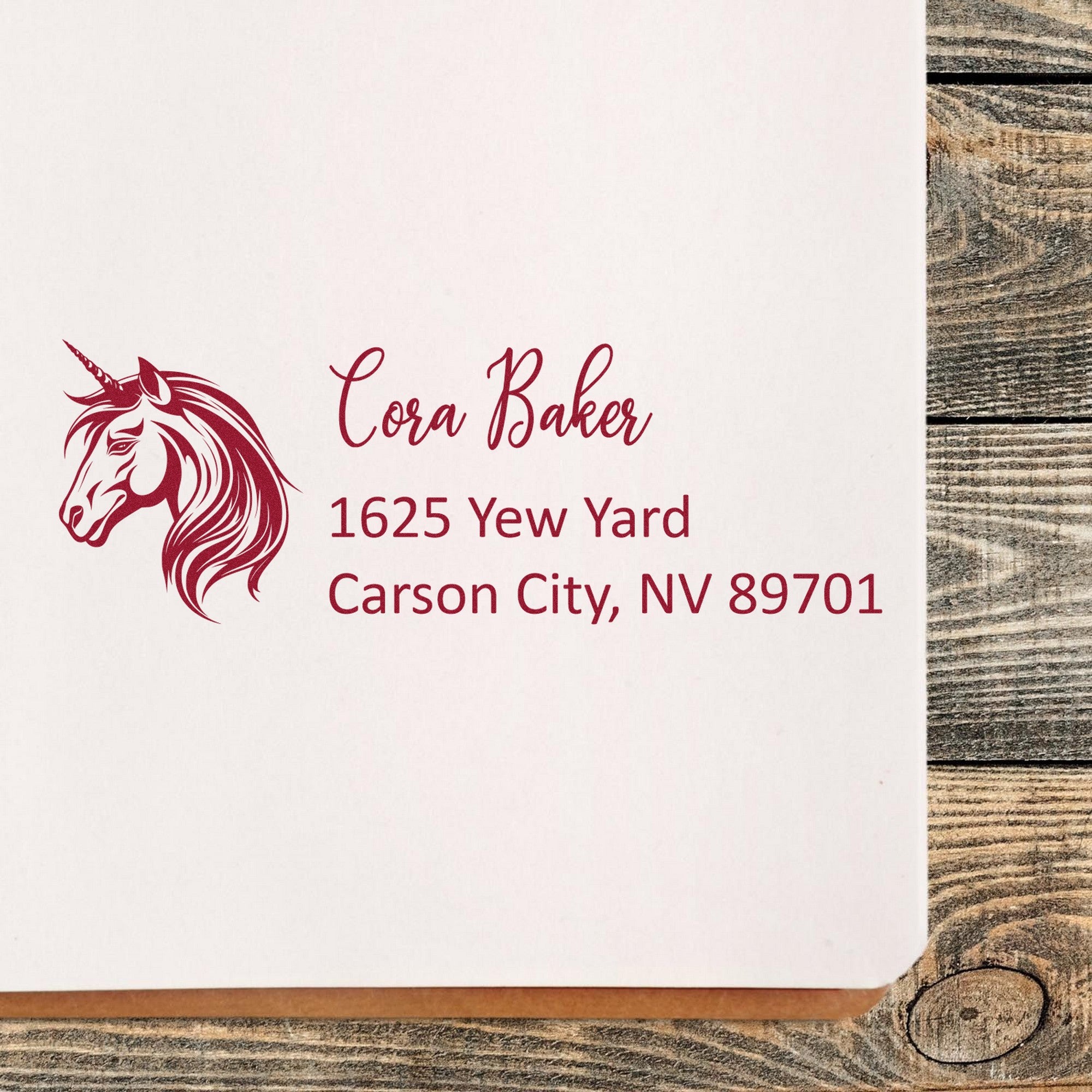 Emerald Emeraldglint Mythical Unicorn Personalized Mail Address