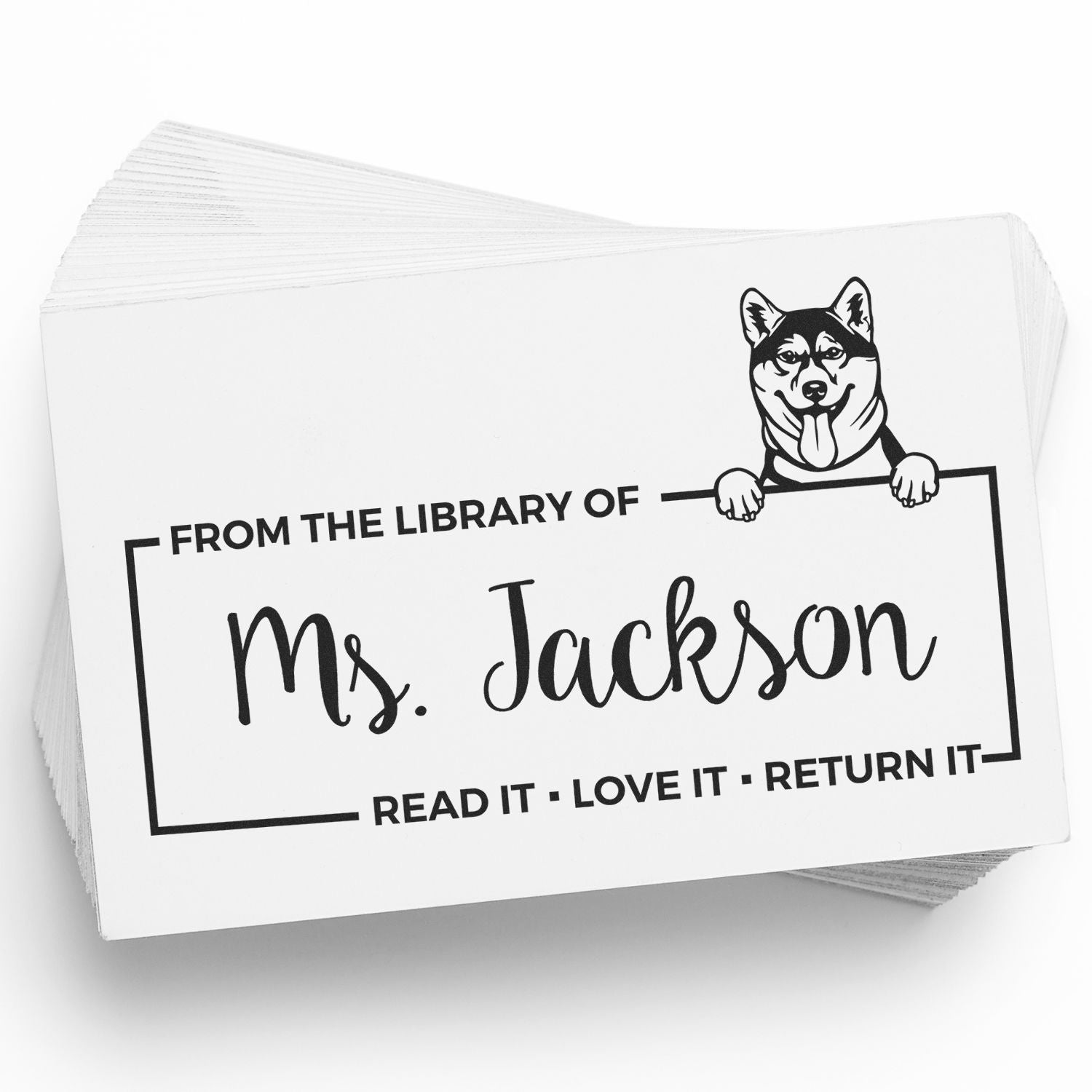 Shiba Inu Custom Ownership For Books Stamper