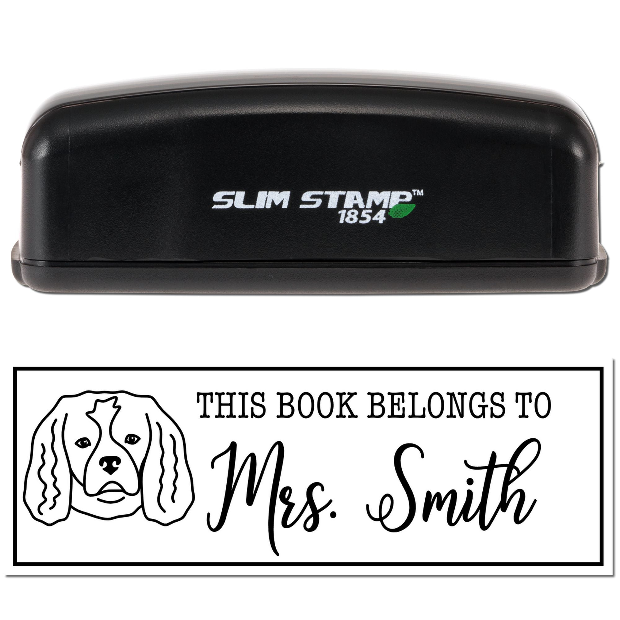 Portable Pre-Ink Cavalier King Charles Dog Custom Made Personal Book Stamp - Engineer Seal Stamps