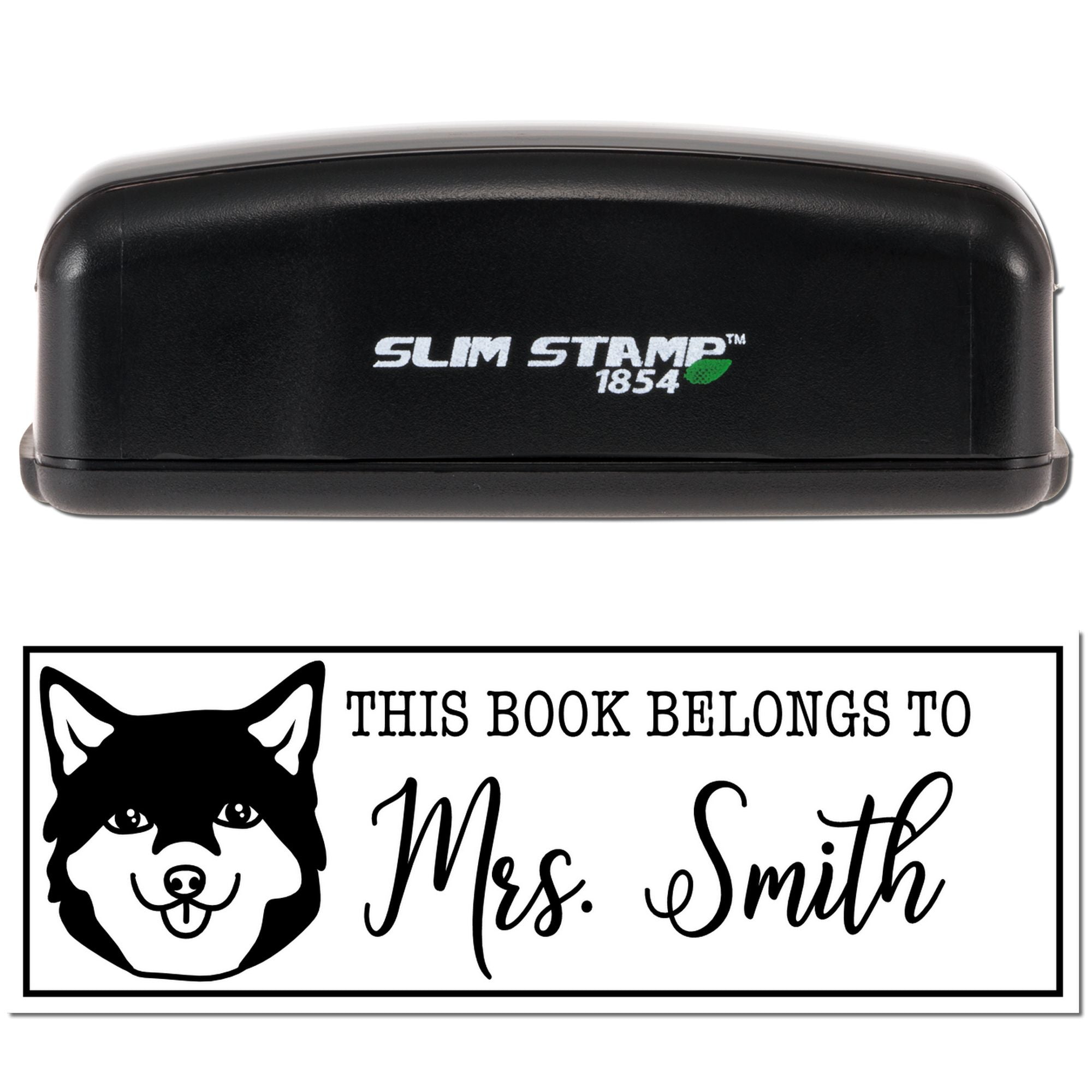 Portable Pre-Ink Shiba Dog Custom Made Book Identification Stamp - Engineer Seal Stamps