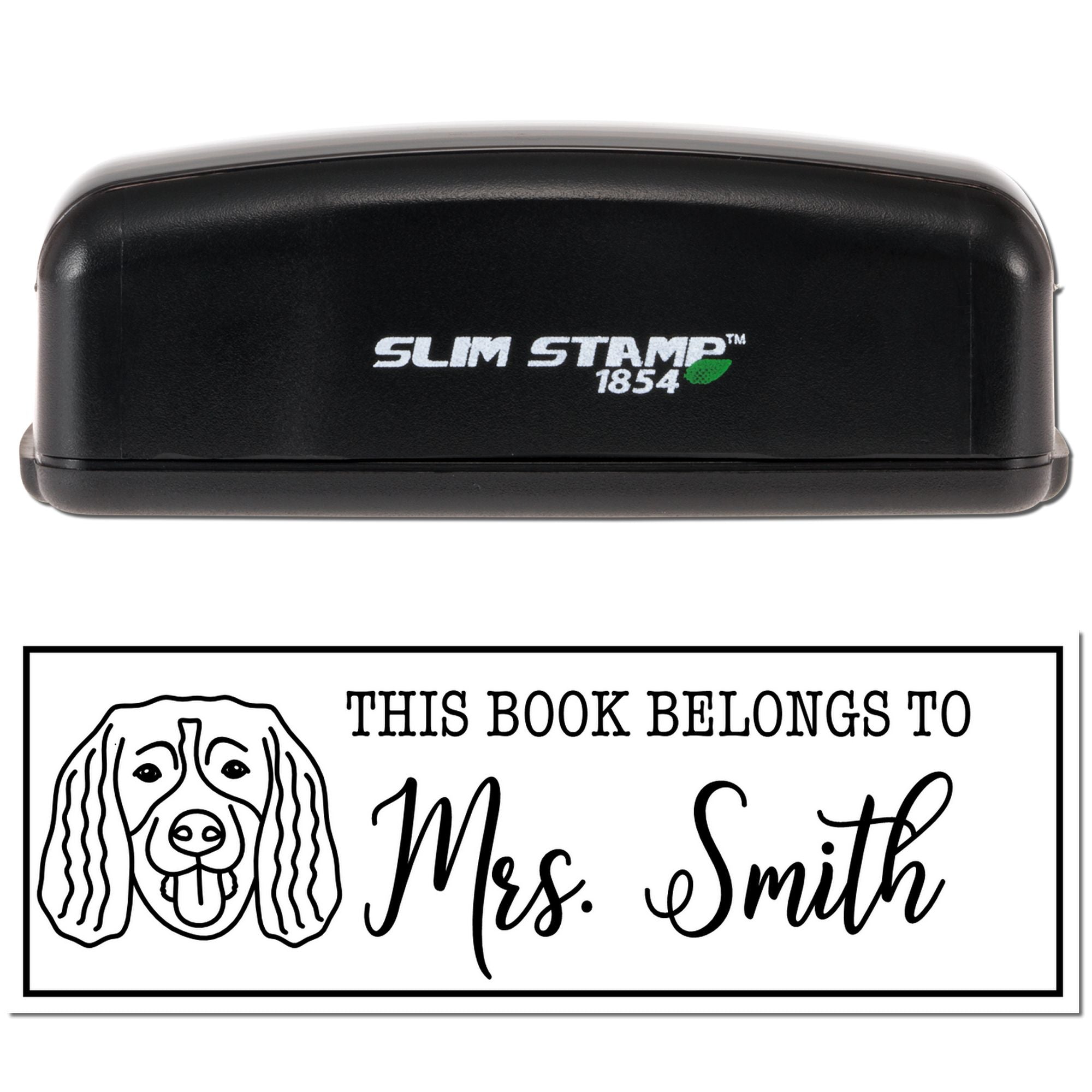 Portable Pre-Ink Springer Spaniel Dog Custom Made Personal Book Stamp - Engineer Seal Stamps