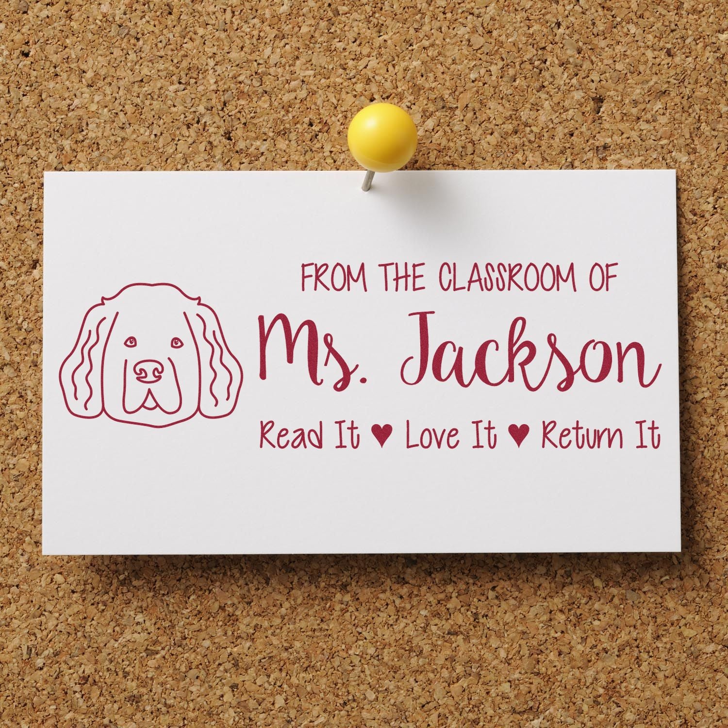 Pre-Inked Newfoundland Outline Custom Classroom Ownership Stamp - Engineer Seal Stamps