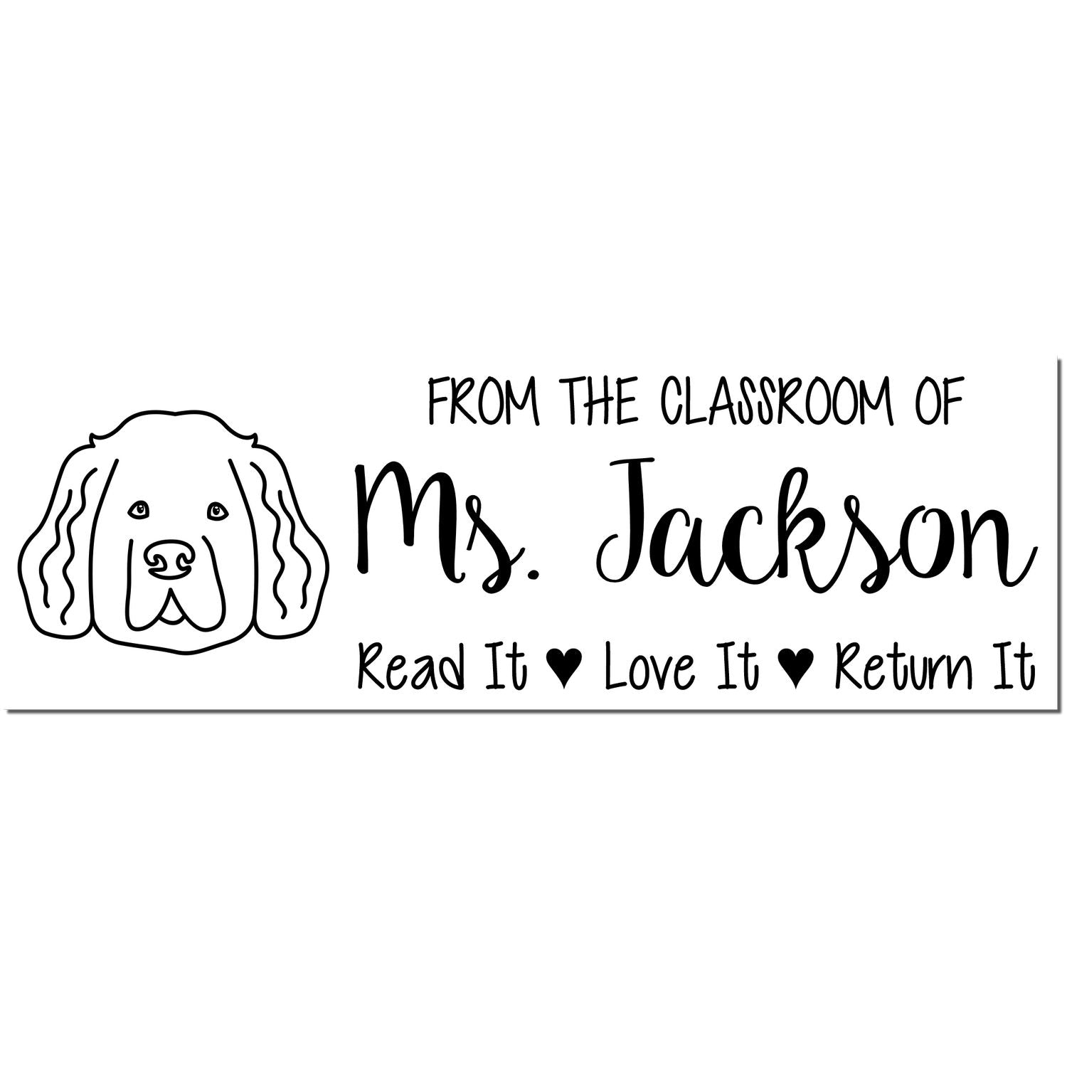 Pre-Inked Newfoundland Outline Custom Classroom Ownership Stamp - Engineer Seal Stamps