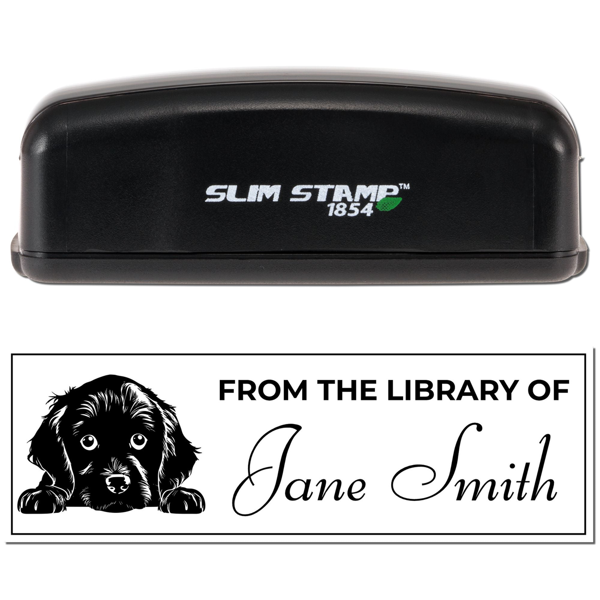 Slim Boykin Spaniel Custom Book Stamp For Bookworms - Engineer Seal Stamps