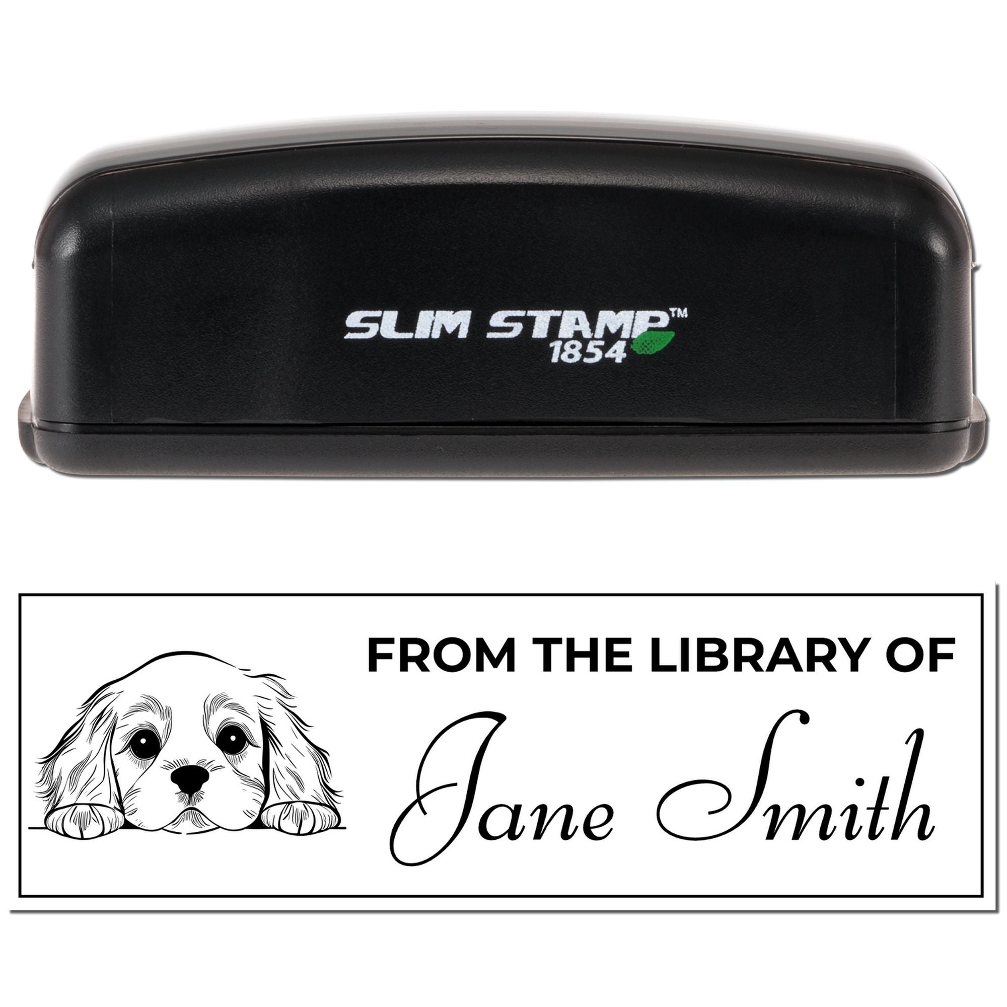 Slim Cocker Spaniel Personal Library Stamp - Engineer Seal Stamps