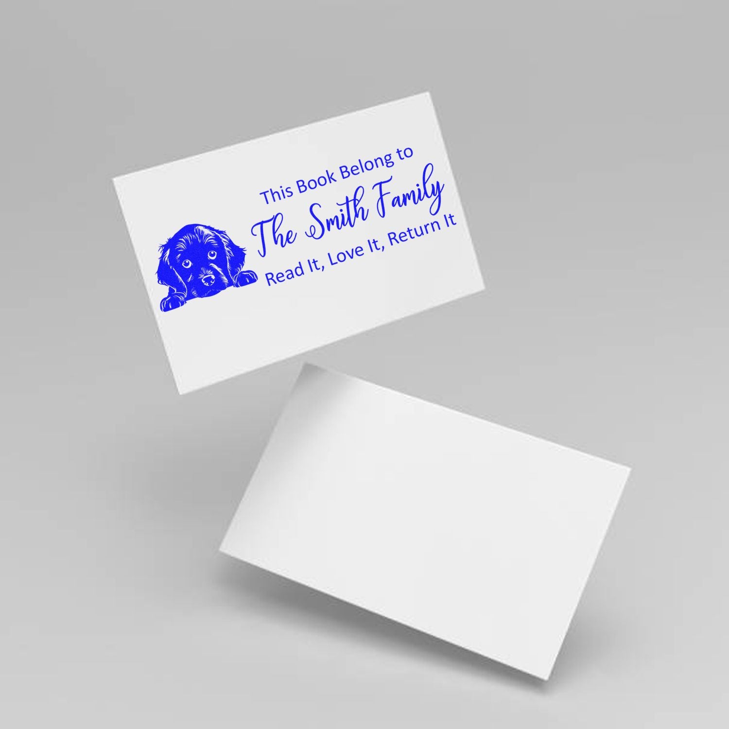 Slim Boykin Spaniel Personalizable Dog Lover Book Stamper - Engineer Seal Stamps