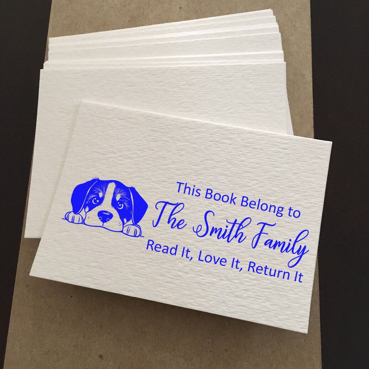Greater Swiss Mountain Dog Custom Puppy Library Rubber Stamp